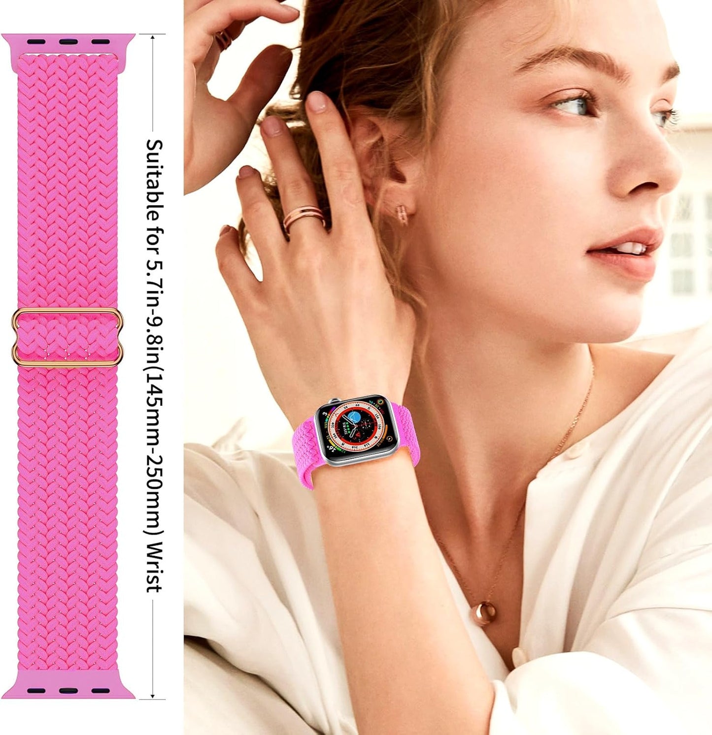 Band Compatible with Apple Watch 38Mm 40Mm 41Mm,Nylon Sport Strap for Iwatch Series Ultra 9/8/7/6/5/4/3/2/1 SE