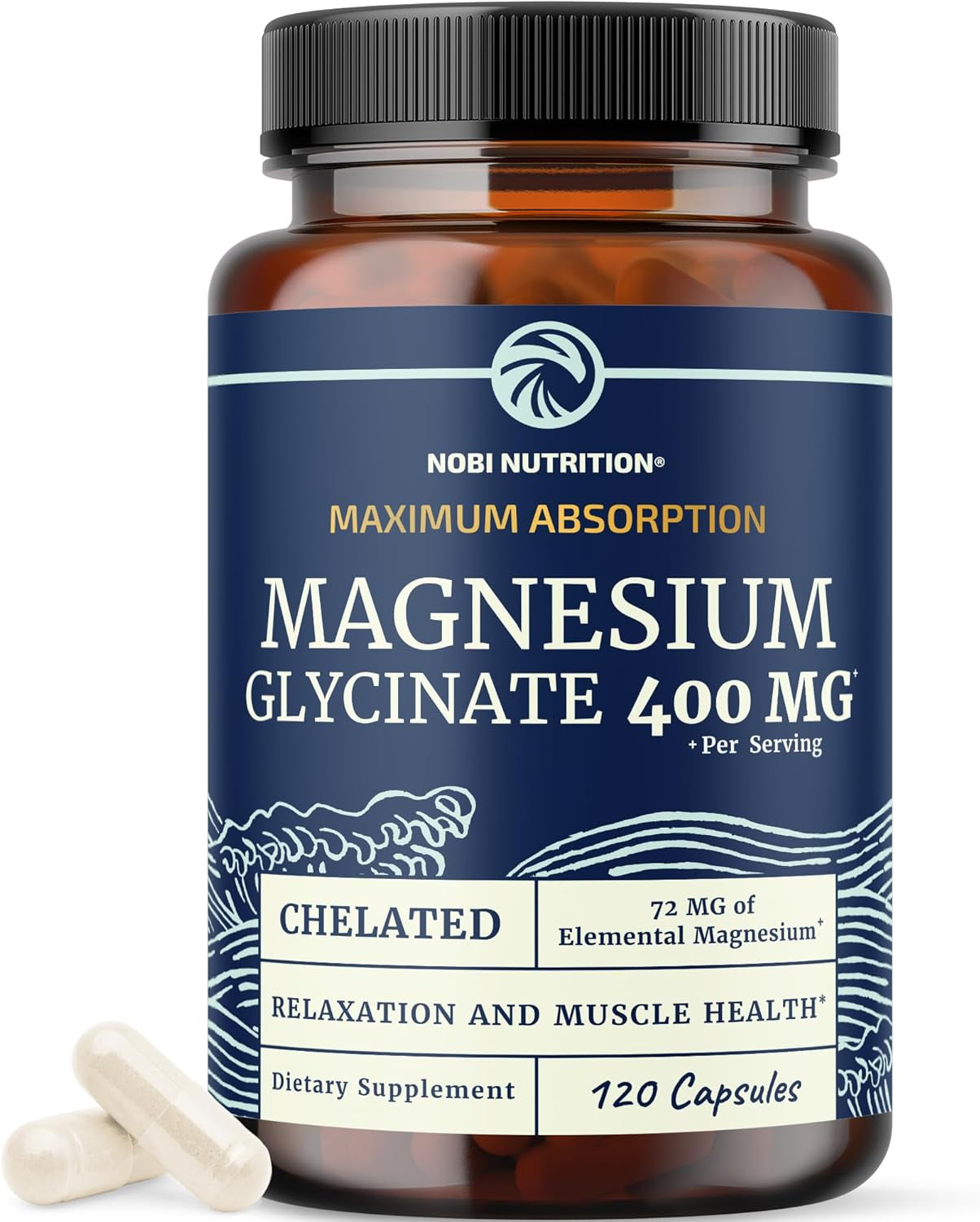 Magnesium Ashwagandha | Calming Magnesium Supplement for Adults | Relax, Rest, Calm Mood & Sleep Support | Mag Citrate & Oxide 400 Mg + Ashwagandha 500 Mg | Muscle Health & Stress Relief | 120 Ct TLBH