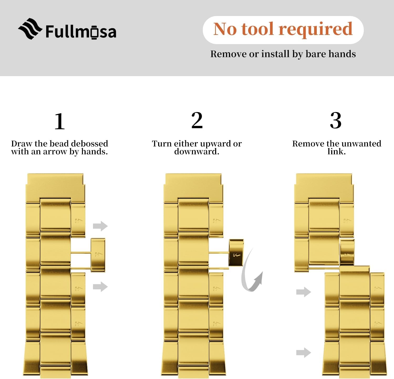No Tools Needed Compatible Apple Watch Bands 41Mm 40Mm 38Mm,Slim Stainless Steel Chain Strap with Case for Iwatch Series 9/8/7/6/5/4/3/2/1/Se2/Se,Golden