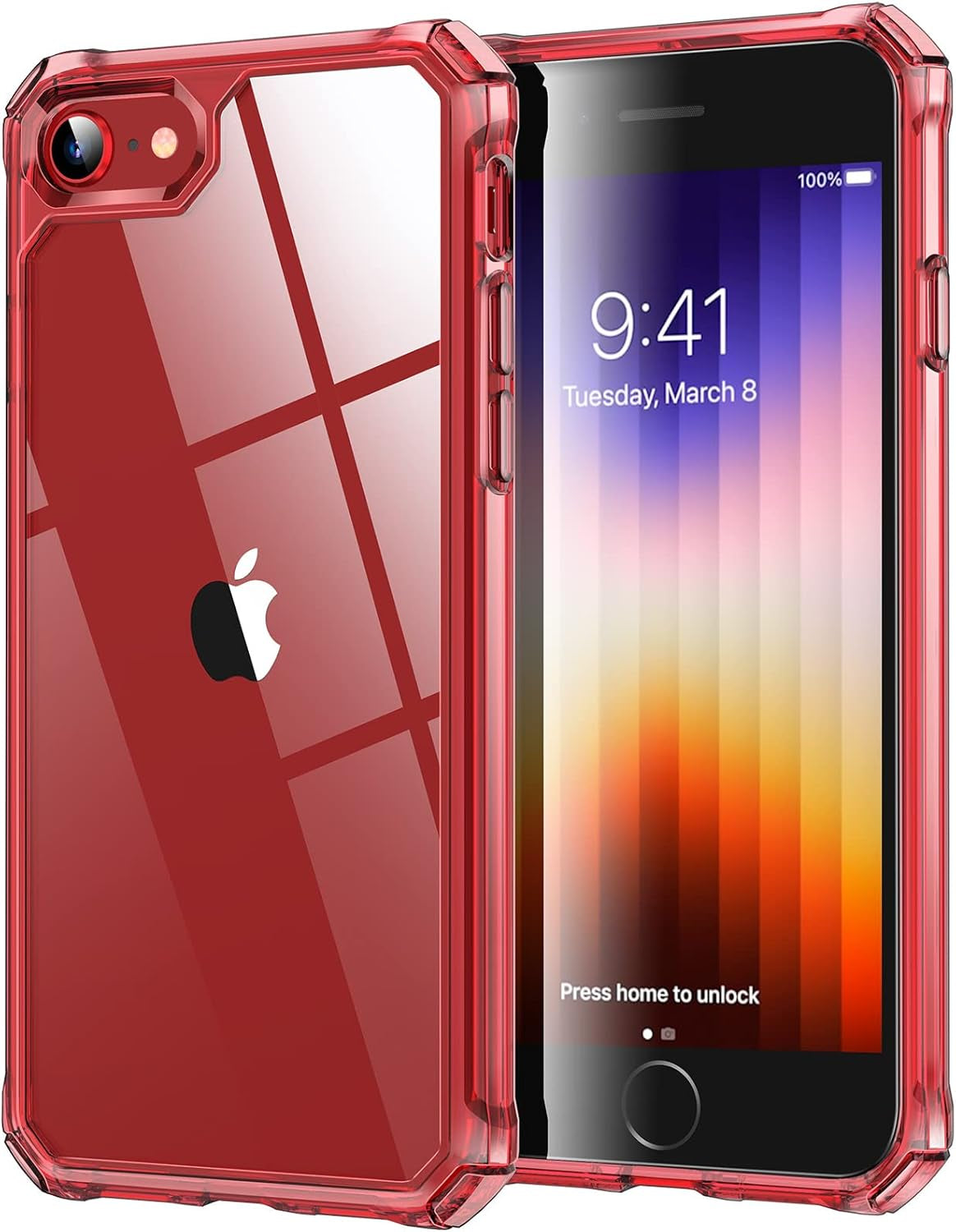 for Iphone 16E Case, 23FT Military-Grade Drop Protection, Heavy Duty Magnetic Phone Case for Iphone SE 4, Compatible with Magsafe Accessories, Cyber Series, Red