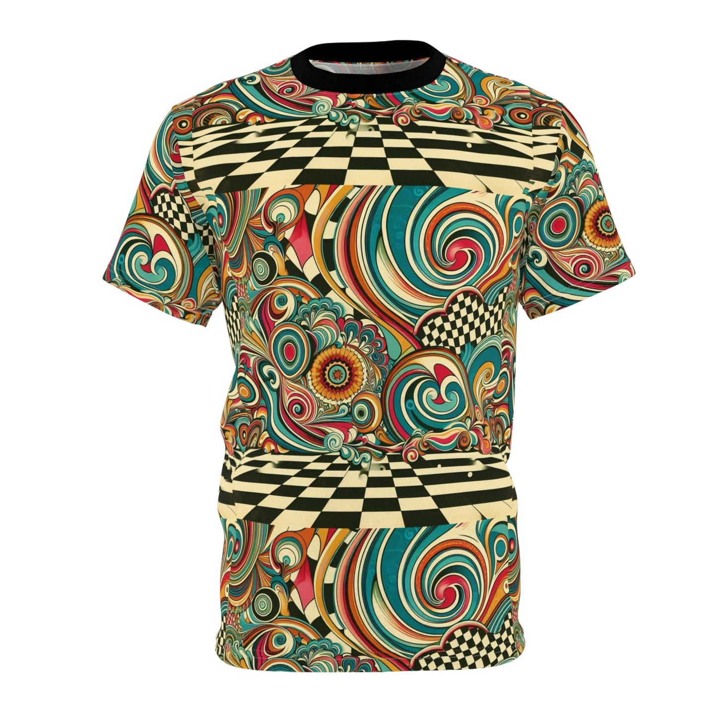 Psychedelic Pattern Unisex Tee - Vibrant, Colorful Art for Creative Souls