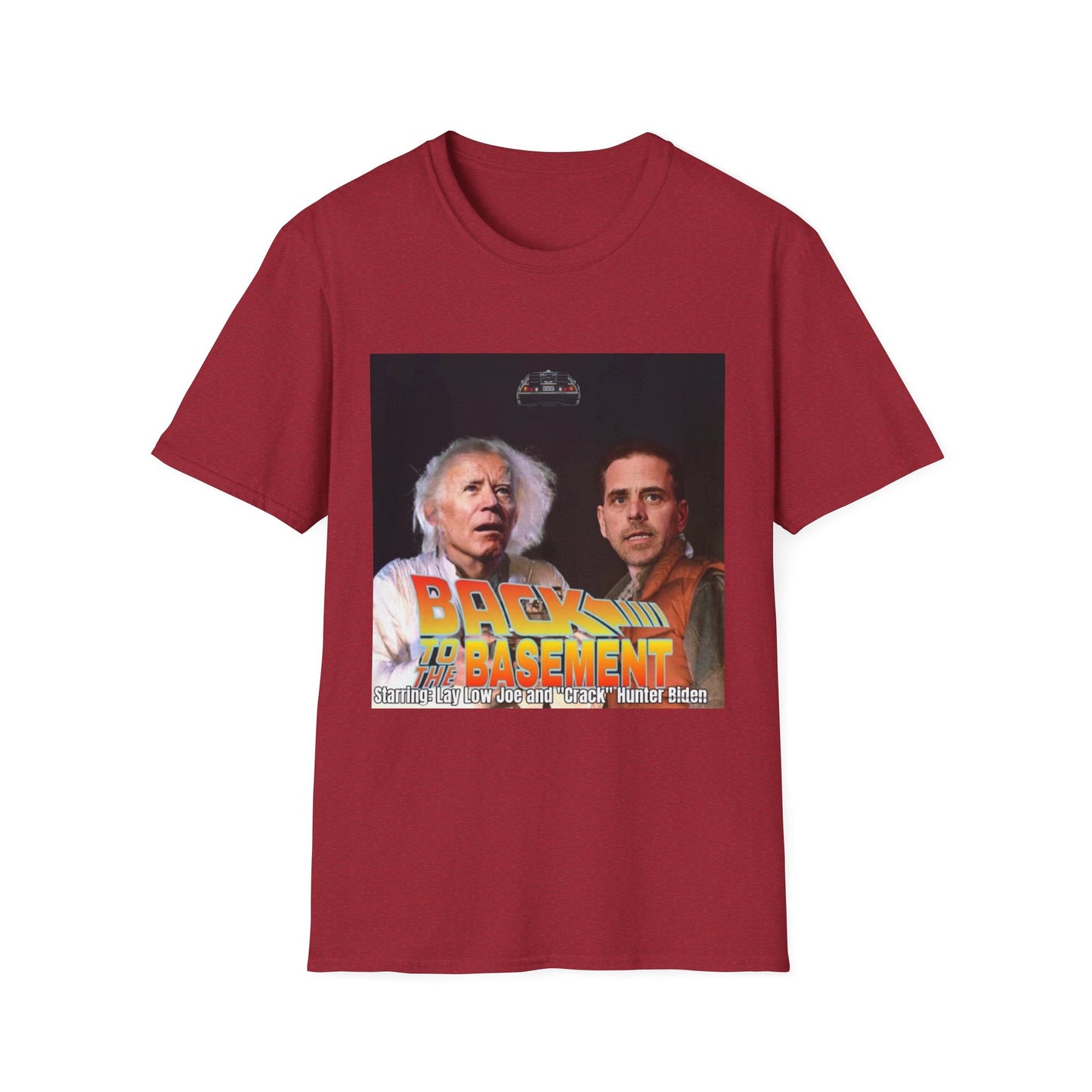 Hunter Biden Convicted Felon Pardon Back to the basement Unisex Softstyle T-Shirt