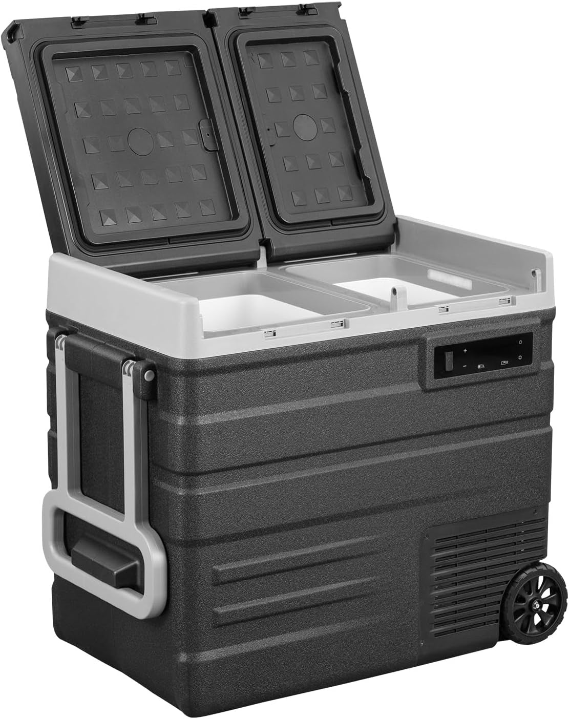 T60 Dual Temperature Control 12 Volt Refrigerator 63 Quart Portable Car Fridge Freezer (-4°F~68°F) for Truck, RV, Boat, Camping and Travel TRUCK DRIVER