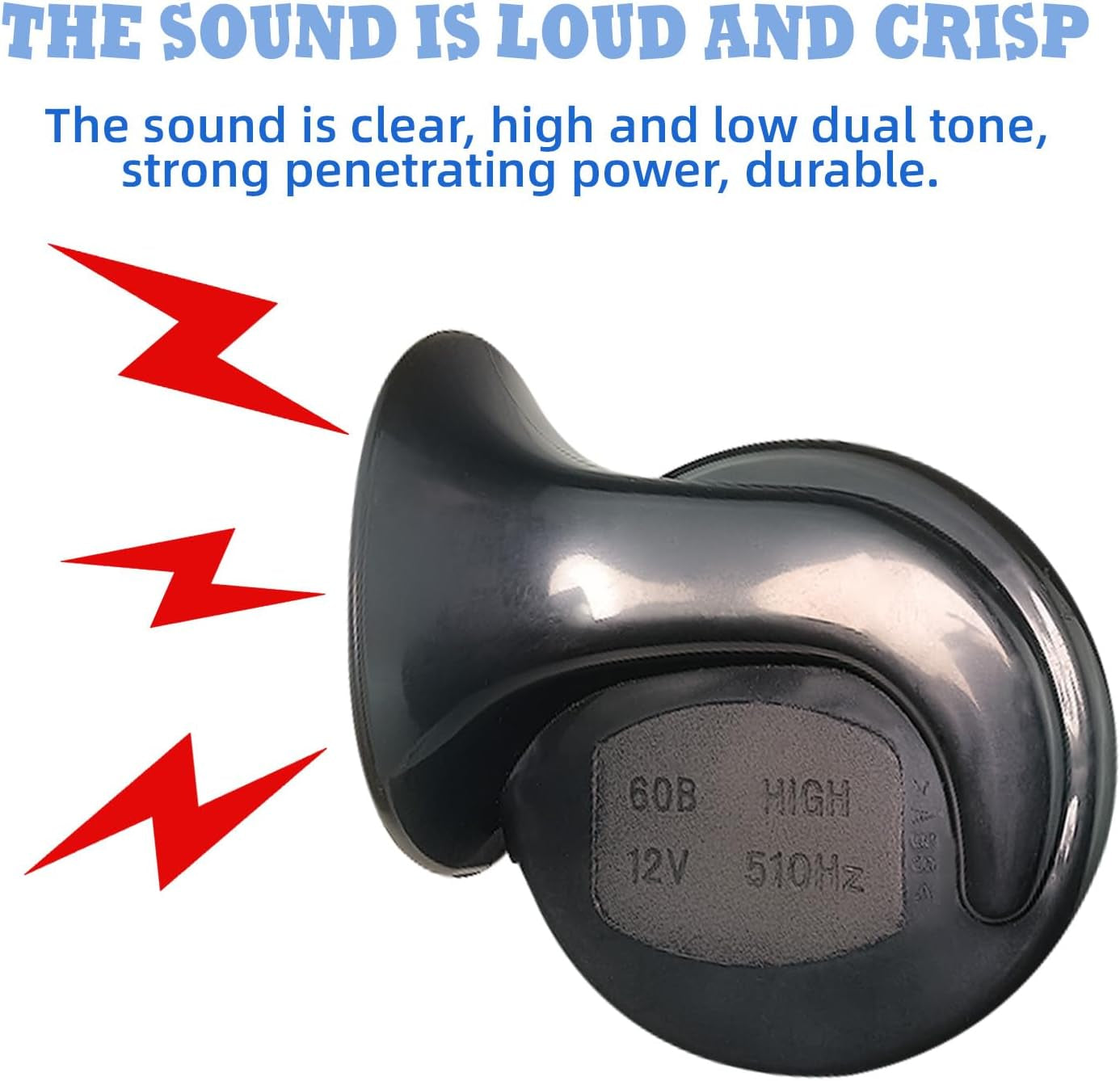 300DB Super Loud Train Horns, 12V Waterproof Air Horns Replacement Kit, Car, Motorcycle, Truck, Bike, Boat Car Air Electric Snail Double Horn, Automotive Accessories Universal for Car