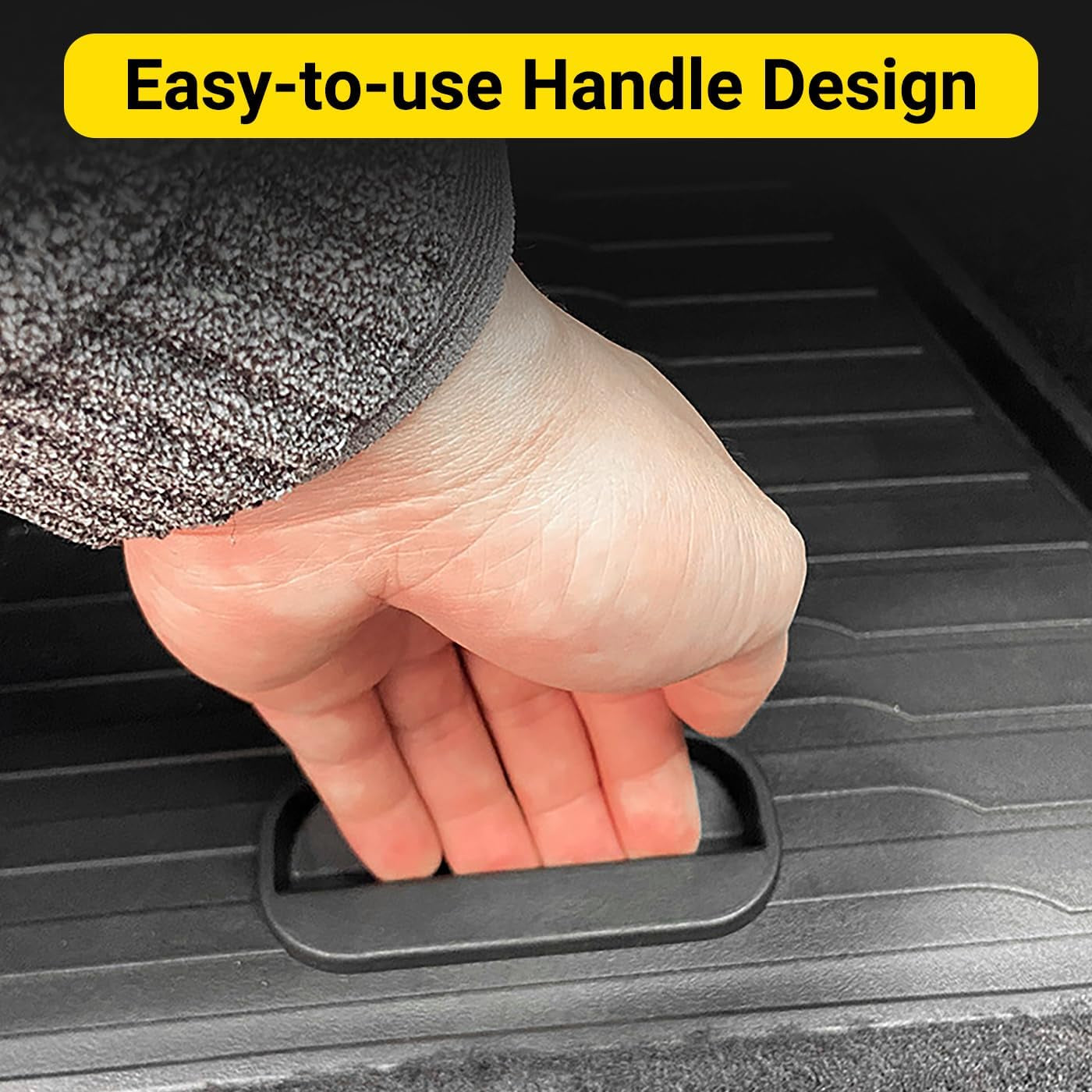 Model Y 5 Seater Rear Trunk Storage Bins with Lids 2 PCS Model Y Rear Trunk Storage Box TPE Waterproof Trunk Organizer Interior Accessories for Tesla Model Y 5 Seater 2020-2024-(Non 7 Seater)