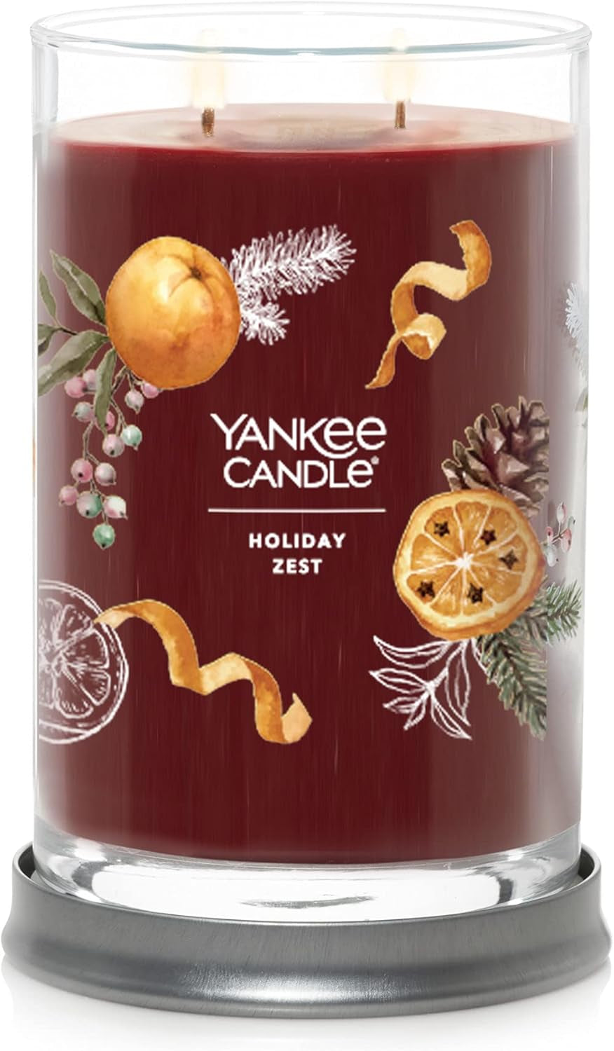 Balsam & Cedar Scented, Classic 22Oz Large Jar Single Wick Candle, over 110 Hours of Burn Time, Ideal Holiday Gift