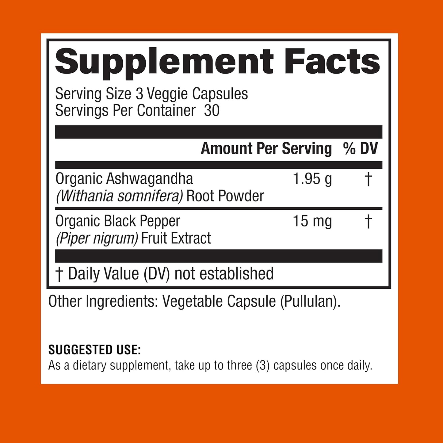 Ashwagandha Supplement - 1950Mg of Bioavailable Organic Ashwagandha Root Powder - Black Pepper Extract, Stress Support, Mood Support Supplement, 90 Veggie Ashwagandha Capsules TLBH