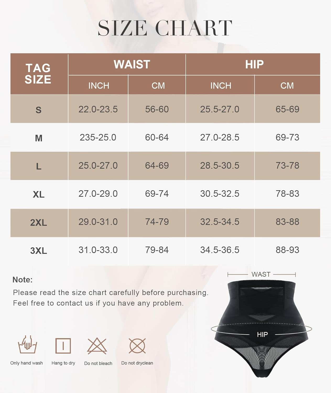 Tummy Control Thong Shapewear for Women-High Waisted Body Shaper Thong Panties Girdle Seamless Compression Underwear