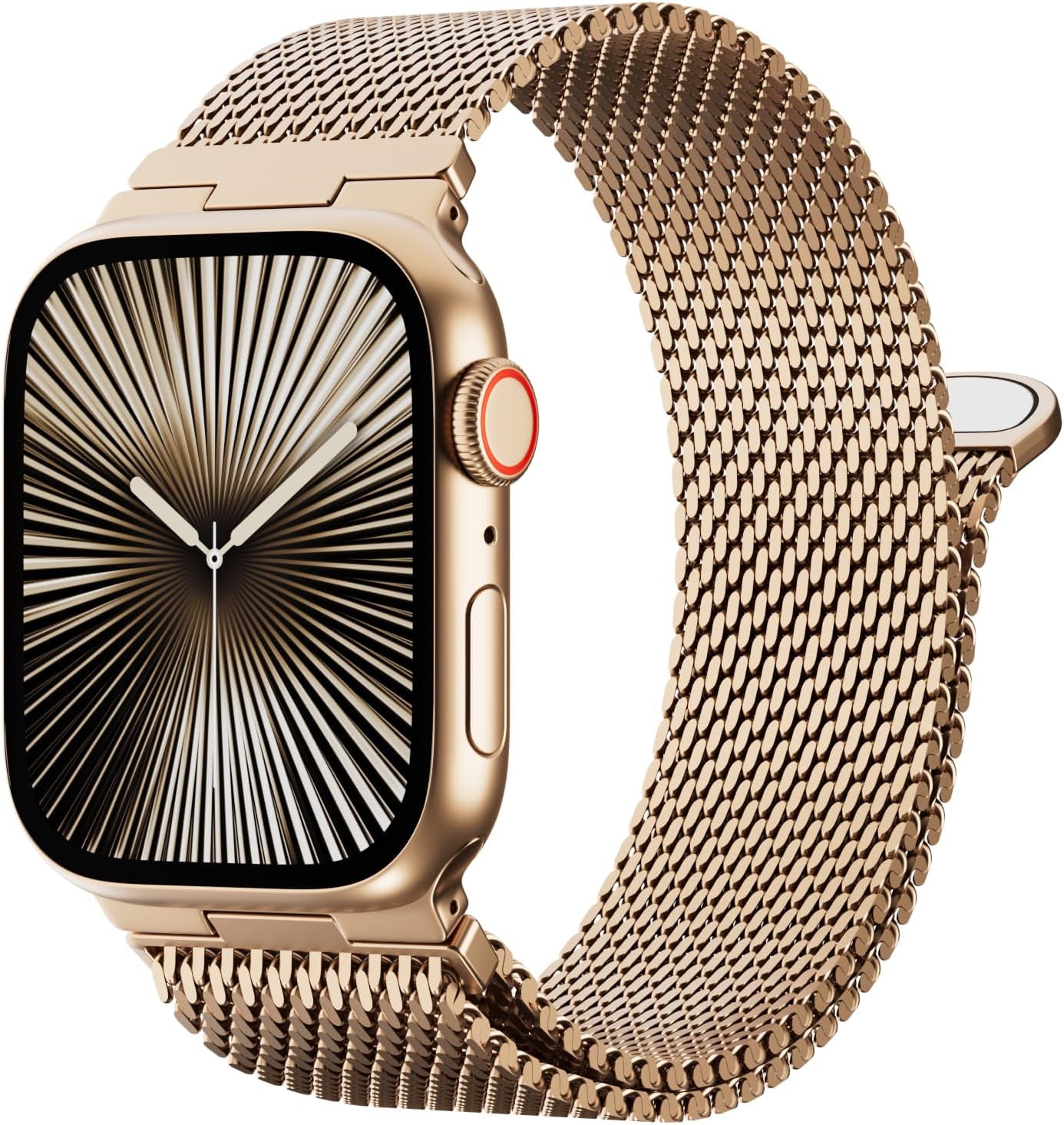Metal Magnetic Bands Compatible with Apple Watch Band 42Mm 44Mm 45Mm 46Mm 49Mm for Men Women, Adjustable Stainless Steel Mesh Loop Strap for Iwatch Series 10 9 8 7 6 5 4 3 2 1 SE Ultra