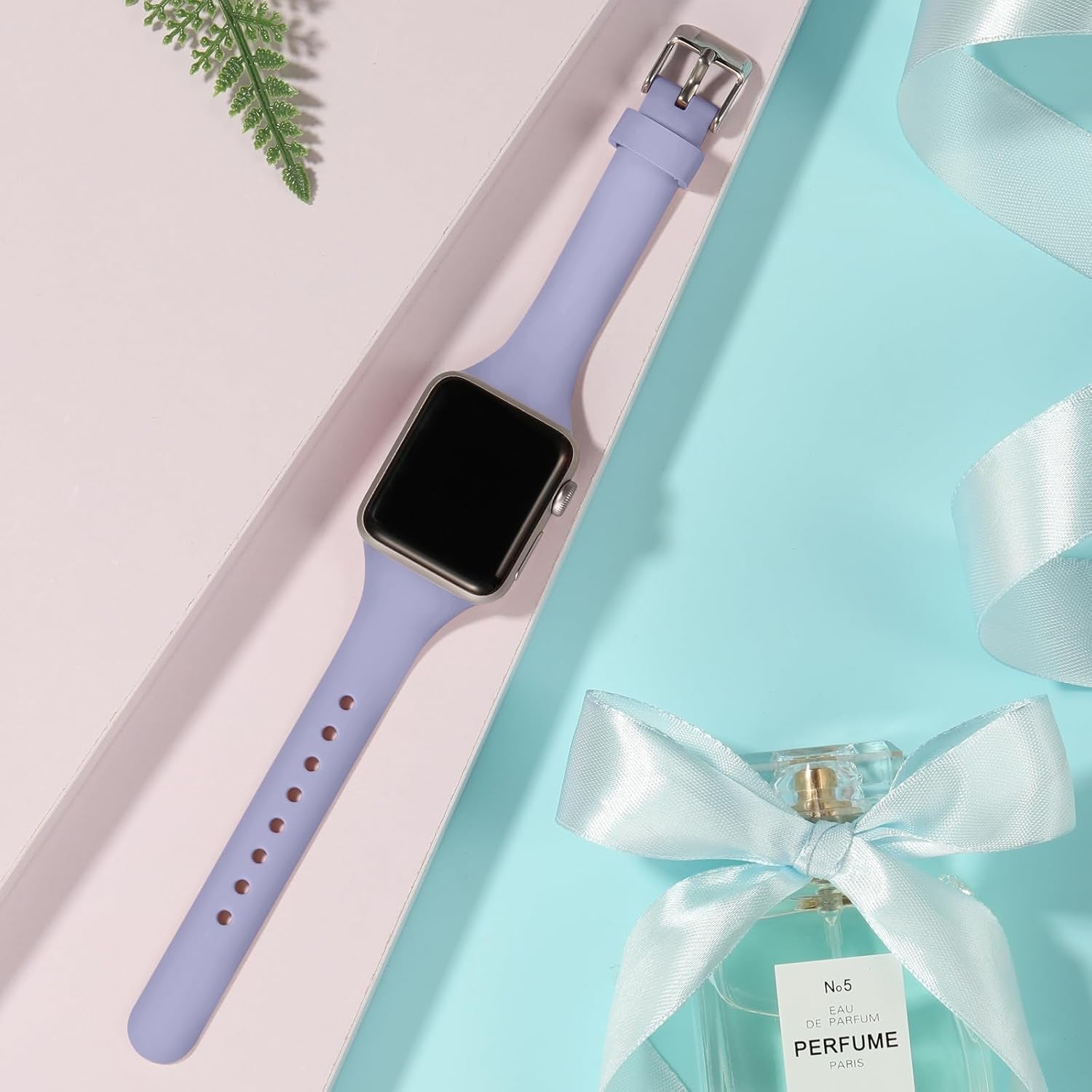 Slim Band Compatible with Apple Watch 40Mm 38Mm 41Mm 44Mm 42Mm 45Mm 46Mm 49Mm for Women Men, Soft Silicone Narrow Thin Sport Replacement Strap for Iwatch Series 10 9 8 7 6 5 4 3 2 1 Ultra SE
