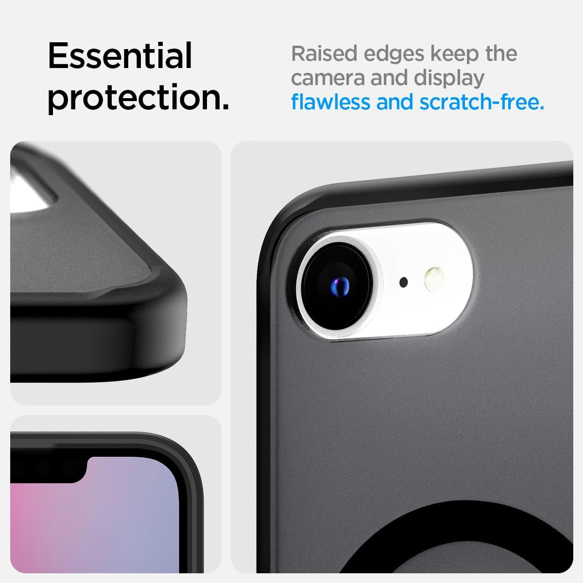 for Iphone 16E Case, Ultra Hybrid S Magfit [Compatible with Magsafe Accessories] [Anti-Yellowing] [Kickstand] - Frost Black