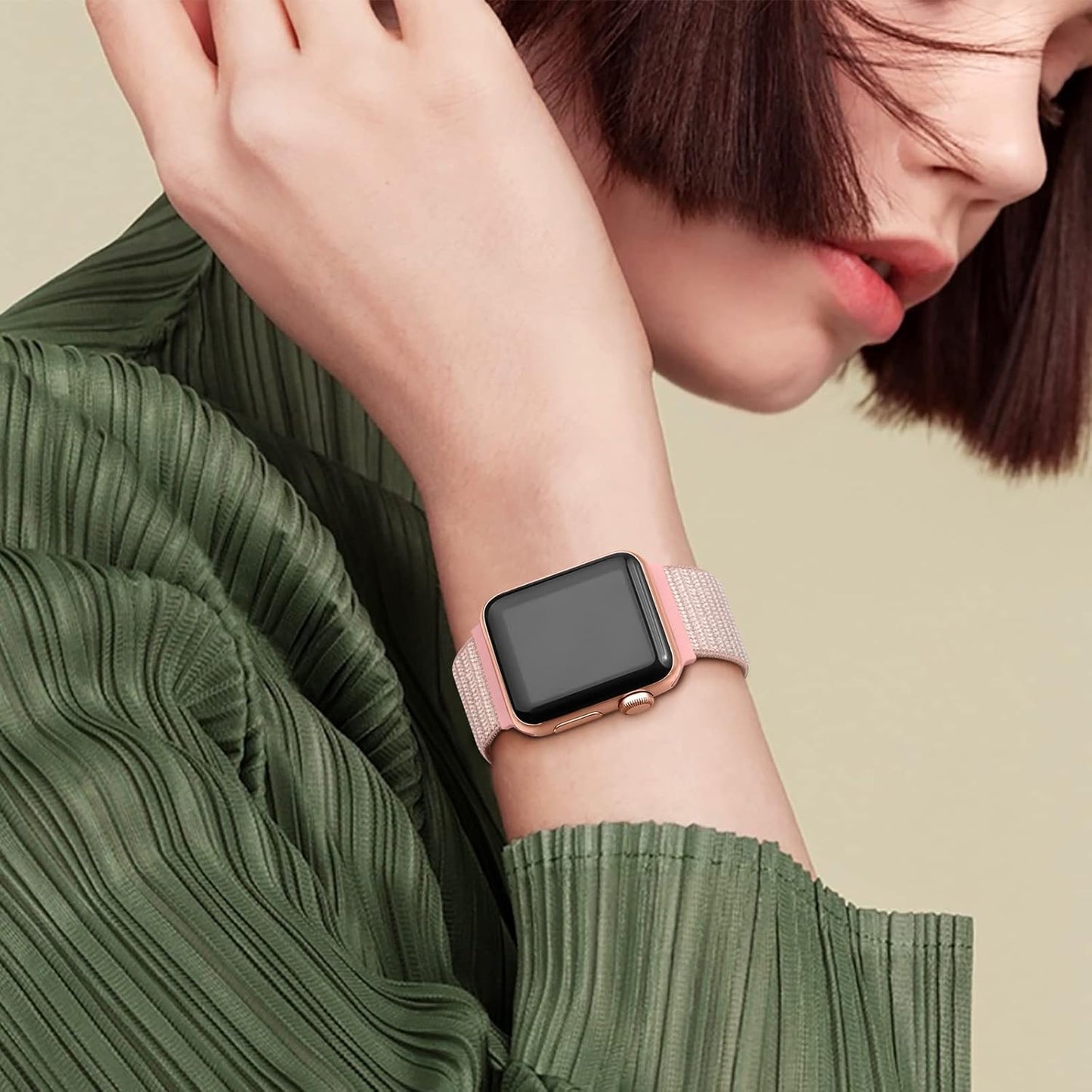 Stretchy Nylon Straps Compatible with Apple Watch Bands 38Mm 40Mm 41Mm 42Mm 44Mm 45Mm 49Mm for Iwatch SE2 SE Series 9 8 7 6 5 4 3 2 1, 6 Pack