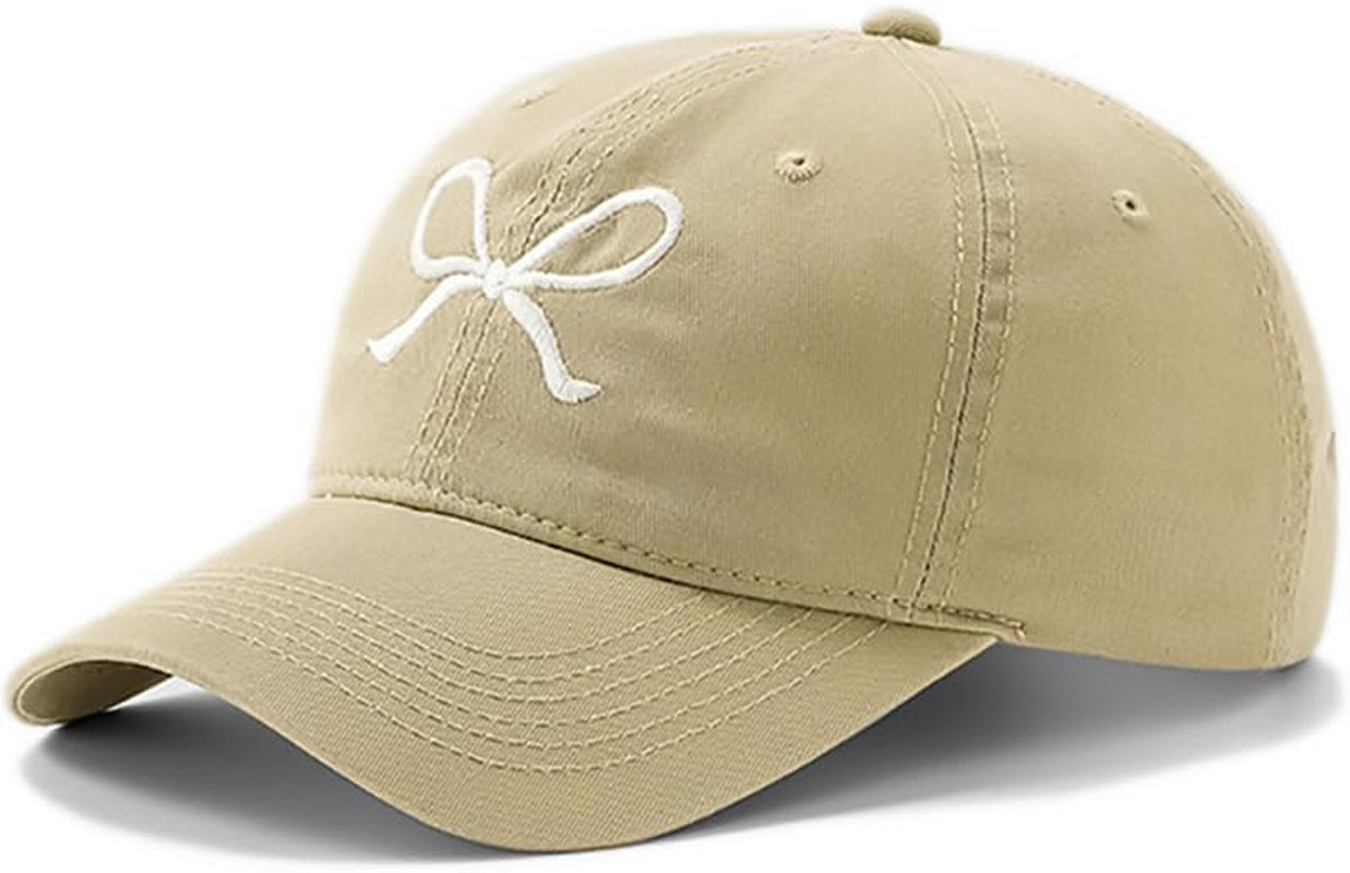 Trendy Bow-Tie Baseball Cap for Women and Men Trucker Hats Y2K Adjustable Fashion Sun Hat with Visor for Hiking & Travel