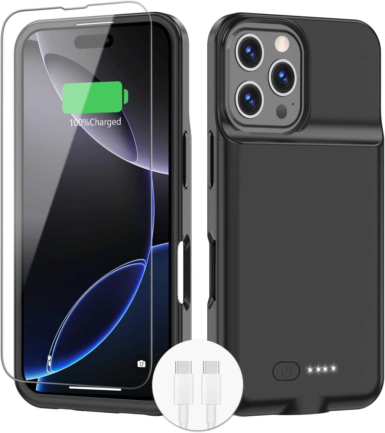 Battery Case for Iphone 16/16E, 15W Fast 8500Mah Charging Portable Rechargeable Charger Case Cover for Iphone 16/16E Charging Case-6.1Inch,Red