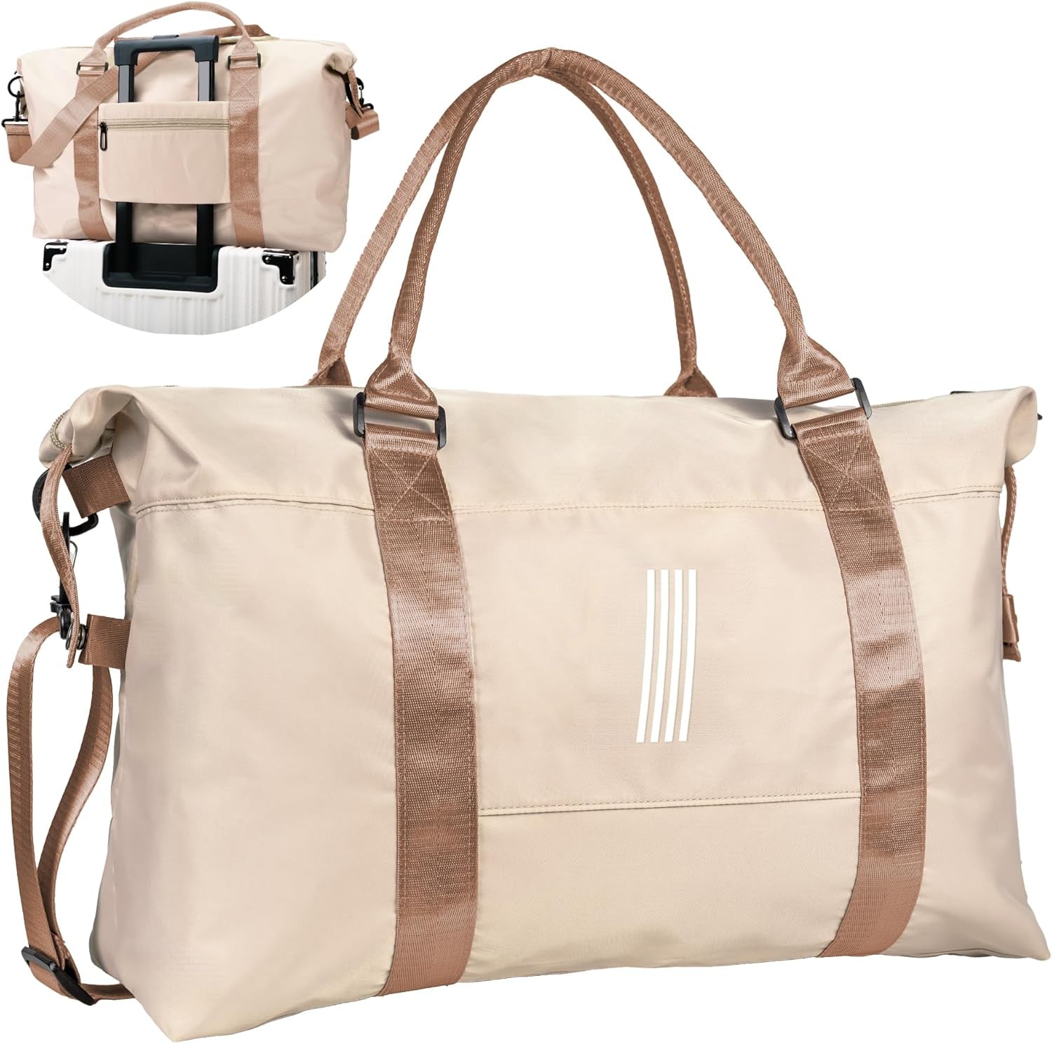 Bridesmaid Gifts, Teacher Appreciation Gift, Initial Travel Duffel Bag, Kids Duffel Bag,Personalized Weekender Bag, Birthday Gifts for Women Gifts for Teen Girls (Letter S)