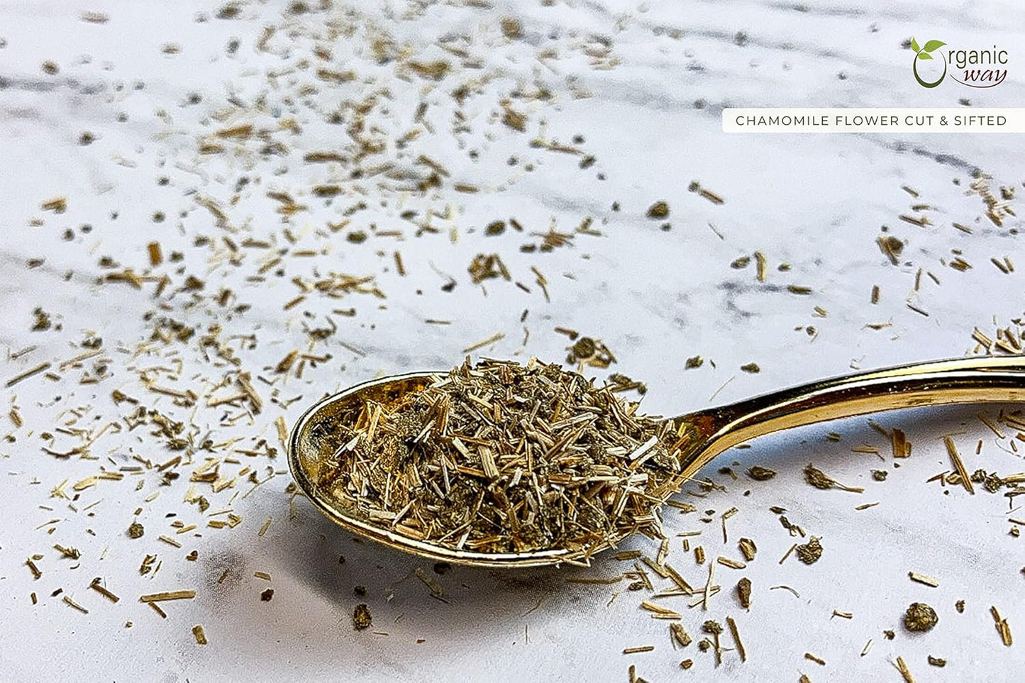 Chamomile Flowers Cut & Sifted (Matricaria Chamomilla) | Organic & Kosher Certified | Origin - Albania (8 Oz (Pack of 1)) TLBH