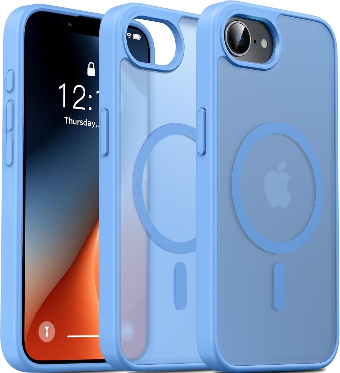 Magnetic for Iphone 16E Case Matte [Compatible with Magsafe Accessories][Frosted Translucent][Military Grade Protection][Silky Touch Shockproof Slim] Anti-Scratch Phone Case (Black)