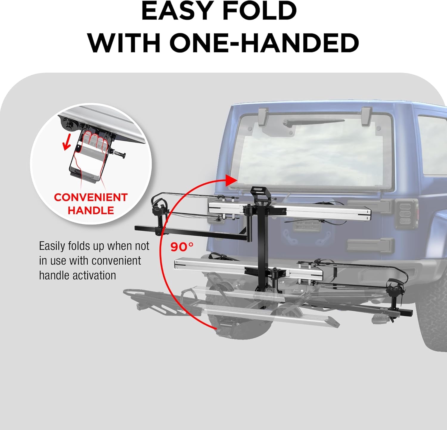 200 LBS. Hitch Mount Ebike Rack for Fat Tire Electric Bikes, Mountain Bicycles, Fits Cars, Suvs, Rvs, Trucks, Trailers with 2 Inch Receiver