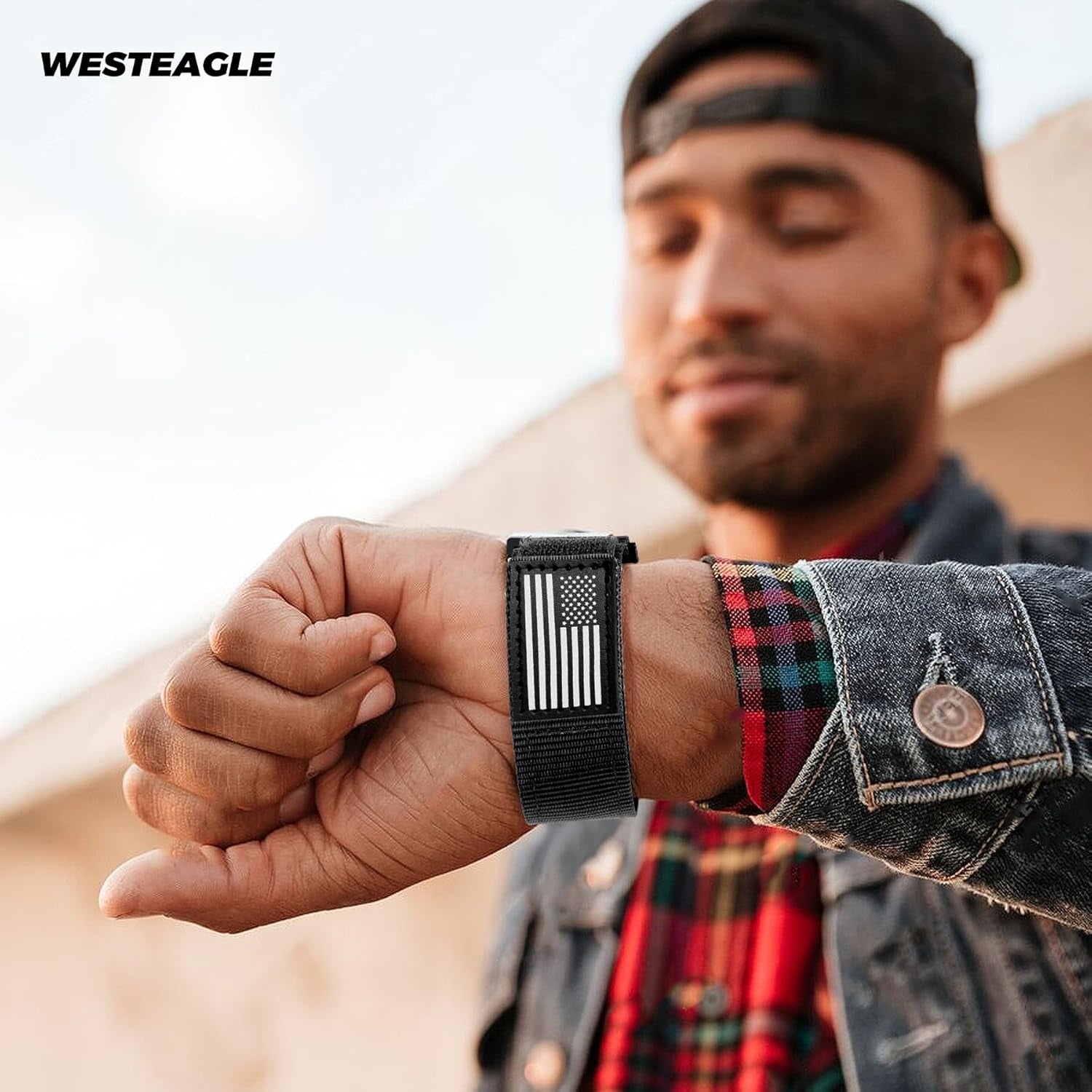 Magnetic Leather Bands Compatible and Rugged Nylon Band with Apple Watch Combination Set