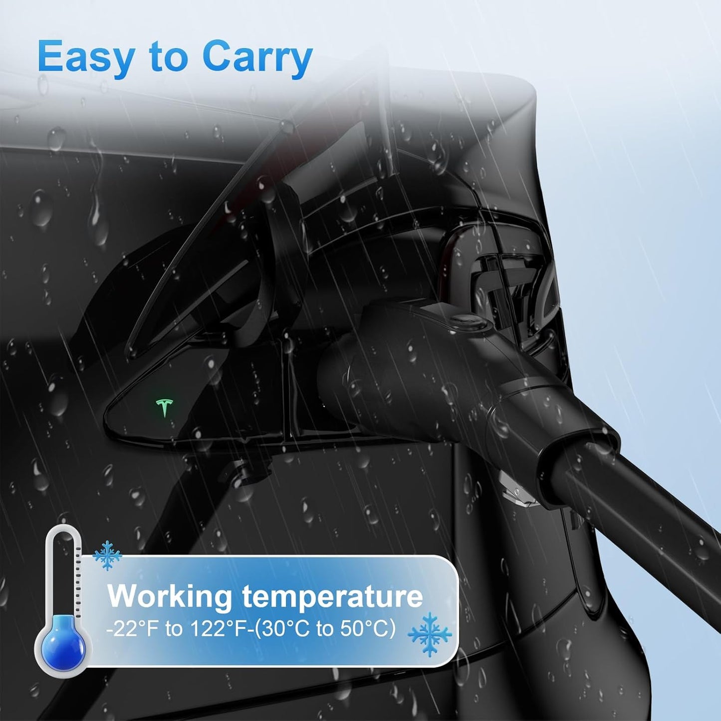 J1772 to Tesla Charger Adapter, Max 80A 280V Fast Charging for Tesla Model 3/Y/X/S with Safety Certified Charger Connecting Charging Adapter, SAE J1772 EV Adapter for Tesla Cars Only