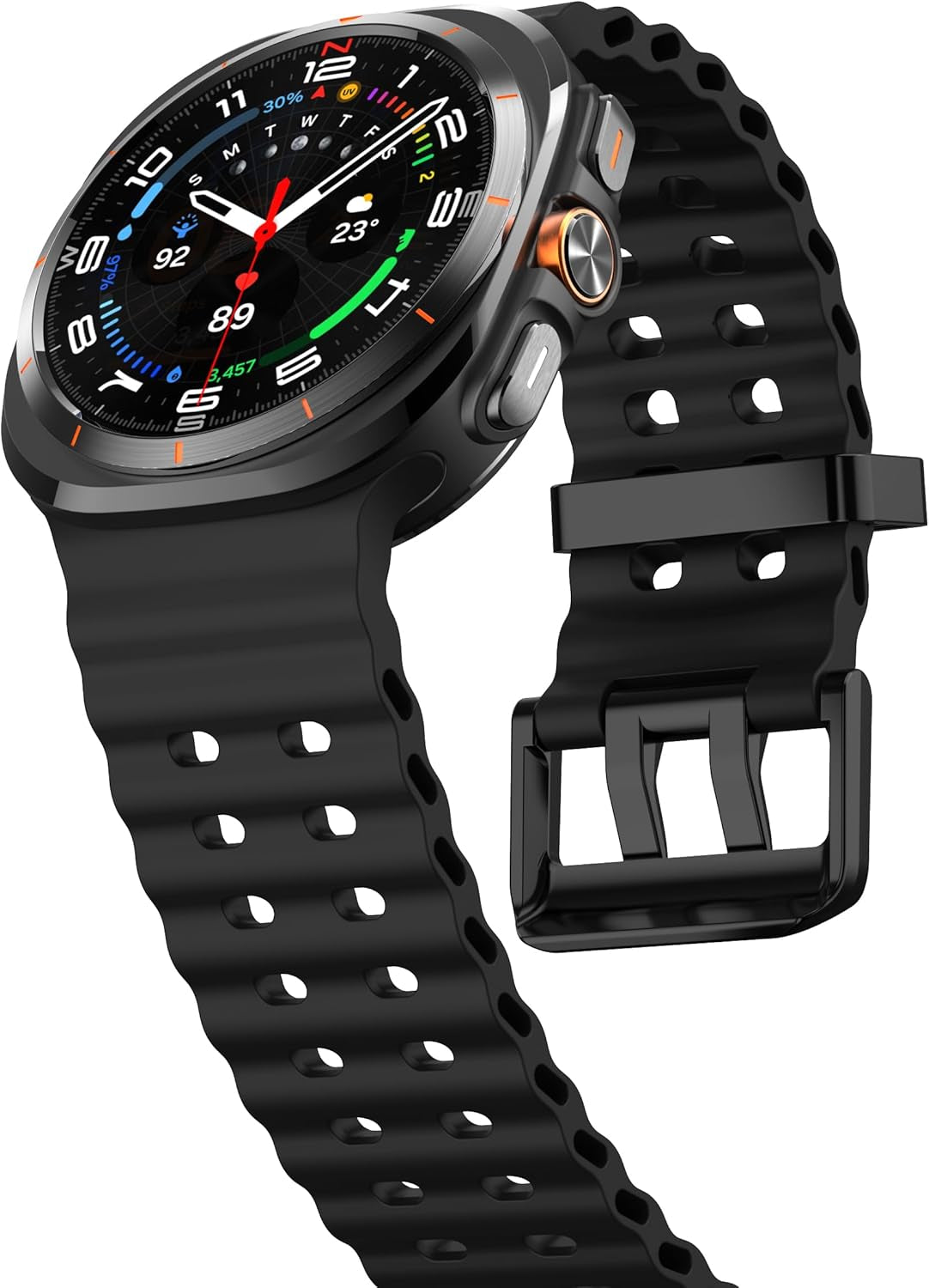 Soft Silicone Band for Samsung Galaxy Watch Ultra 47Mm Band Men Women, Waterproof Breathable Sport Watch Band for Galaxy Watch Ultra 47Mm Band
