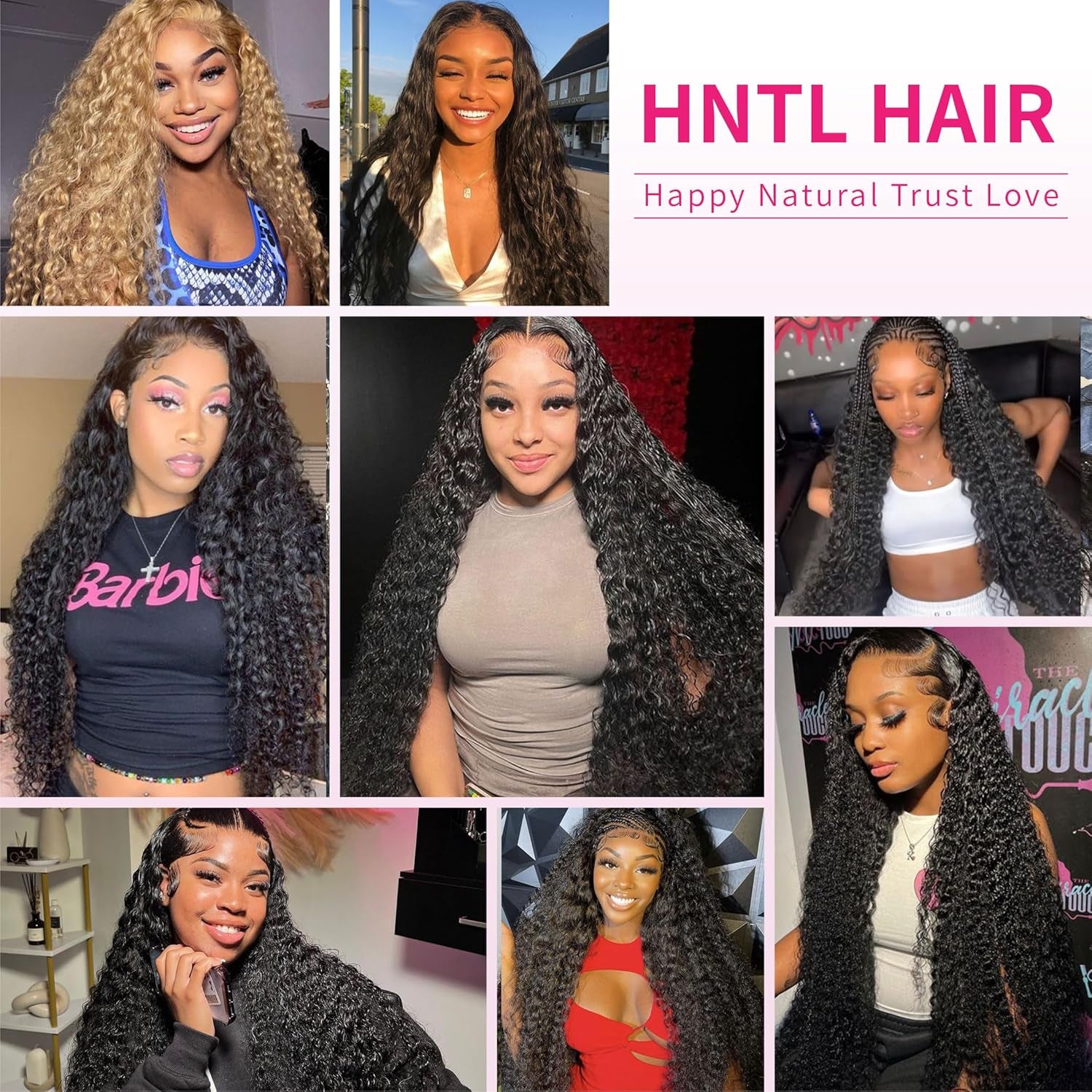 Deep Wave Human Hair Bundles 18 20 22 Inch 12A Brazilian Deep Wave Bundles Human Hair 100% Unprocessed Virgin Deep Curly Human Hair Weave 3 Bundles Natural Color Water Wave Bundles