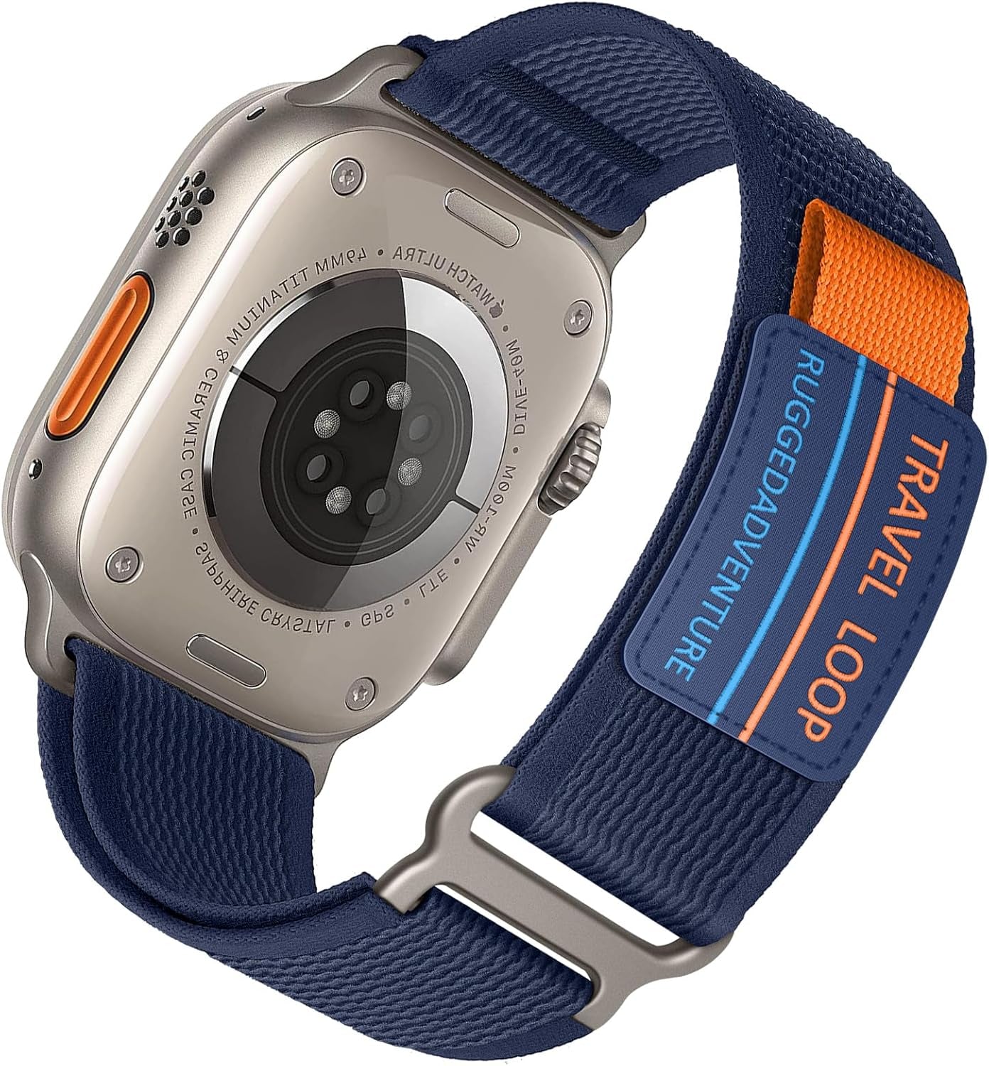 Trail Loop Nylon Band - Compatible with Apple Watch Ultra 2 Band 49Mm 46Mm 45Mm 44Mm 42Mm 41Mm 40Mm 38Mm Men Women,Rugged Braided Elastic Weave Sport Strap for Iwatch Ultra Series 10/9/8/7/6/SE/5/4/3