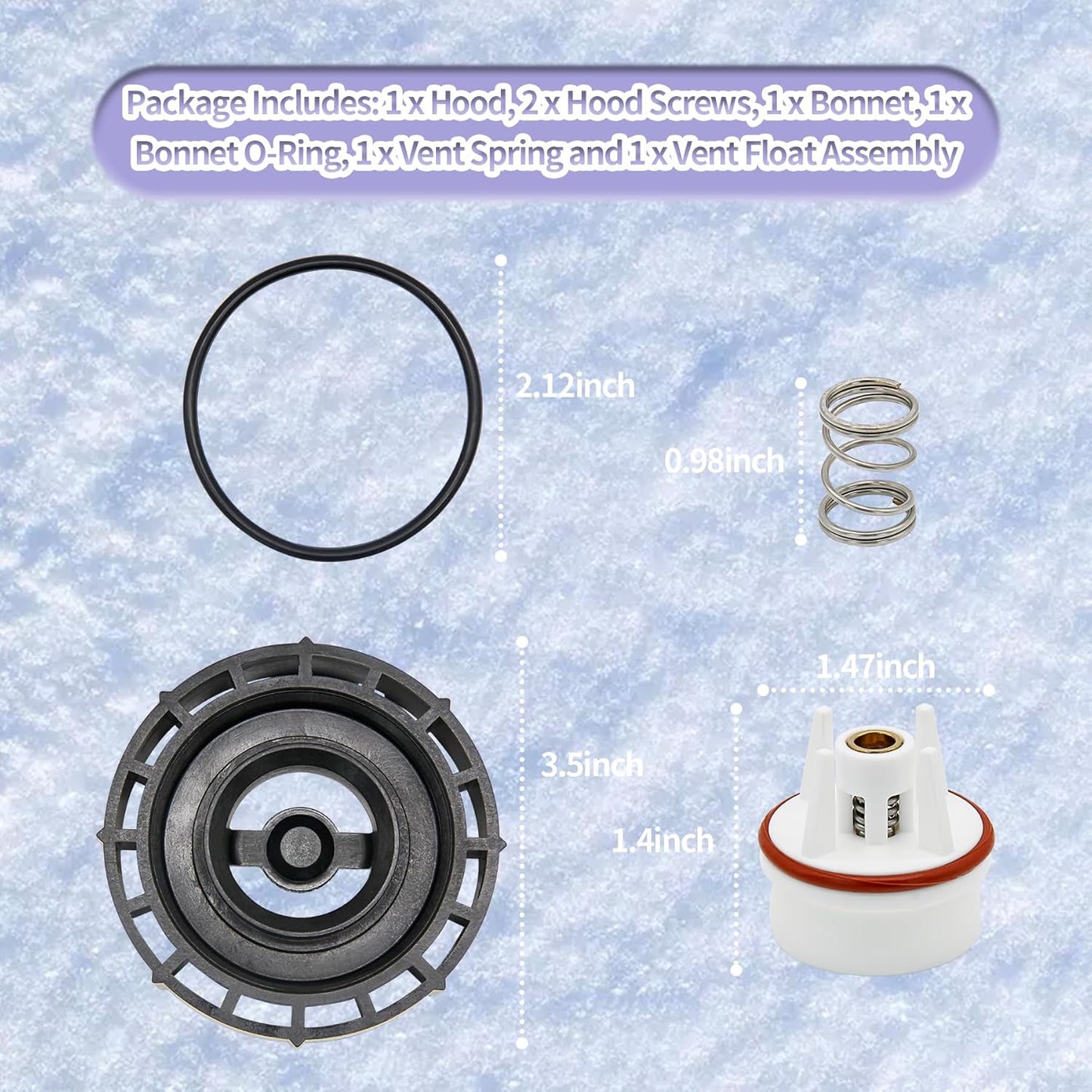 Replacement for Watts 0887718 Backflow Convert Kit Fits for 1" Freeze Resistant Retrofit Kit 800M4-QT to 800M4-FR