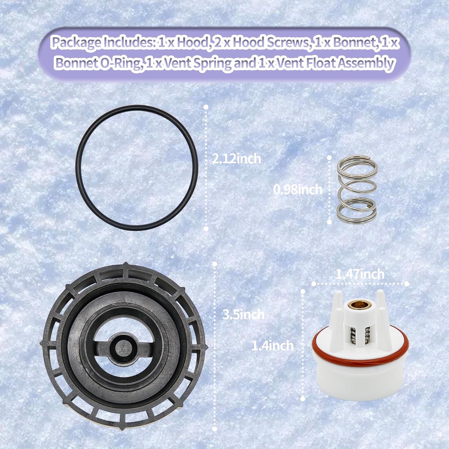 Replacement for Watts 0887718 Backflow Convert Kit Fits for 1" Freeze Resistant Retrofit Kit 800M4-QT to 800M4-FR