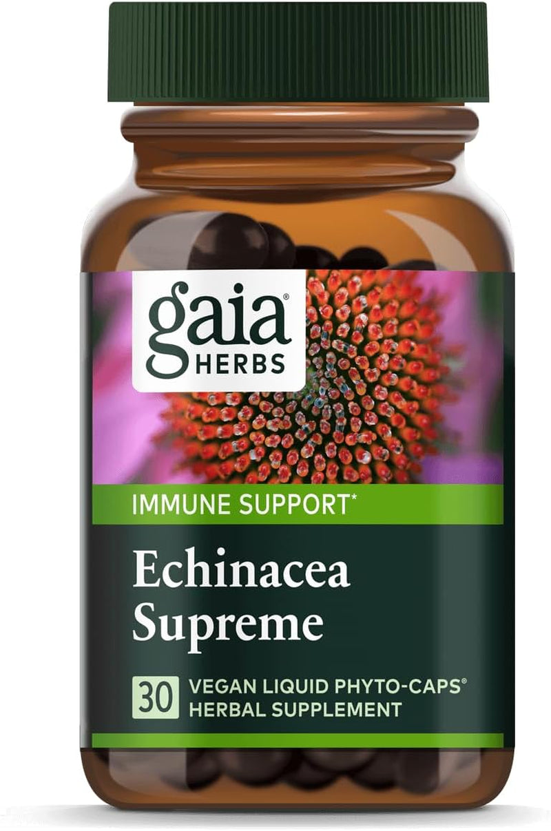 Echinacea Supreme - Immune Support Supplement - Echinacea Purpurea & Angustifolia Blend to Support Immune System - 60 Vegan Liquid Phyto-Capsules (30-Day Supply) TLBH