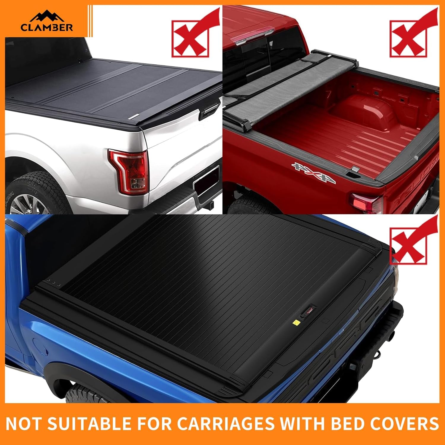 Overland Bed Bars for Full-Size Pickup Truck, Adjustable Ladder Racks Cross Bar Bed Racks Compatible with Ford F-Series, Silverado, Sierra, Ram, Titan & XD, Tundra