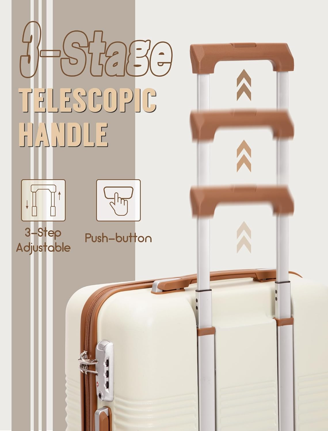 Luggage Sets 5 Piece, Suitcases with Wheels, Hardshell Suitcase Set, ABS Carry on Luggage Set with TSA Lock, Travel Luggage
