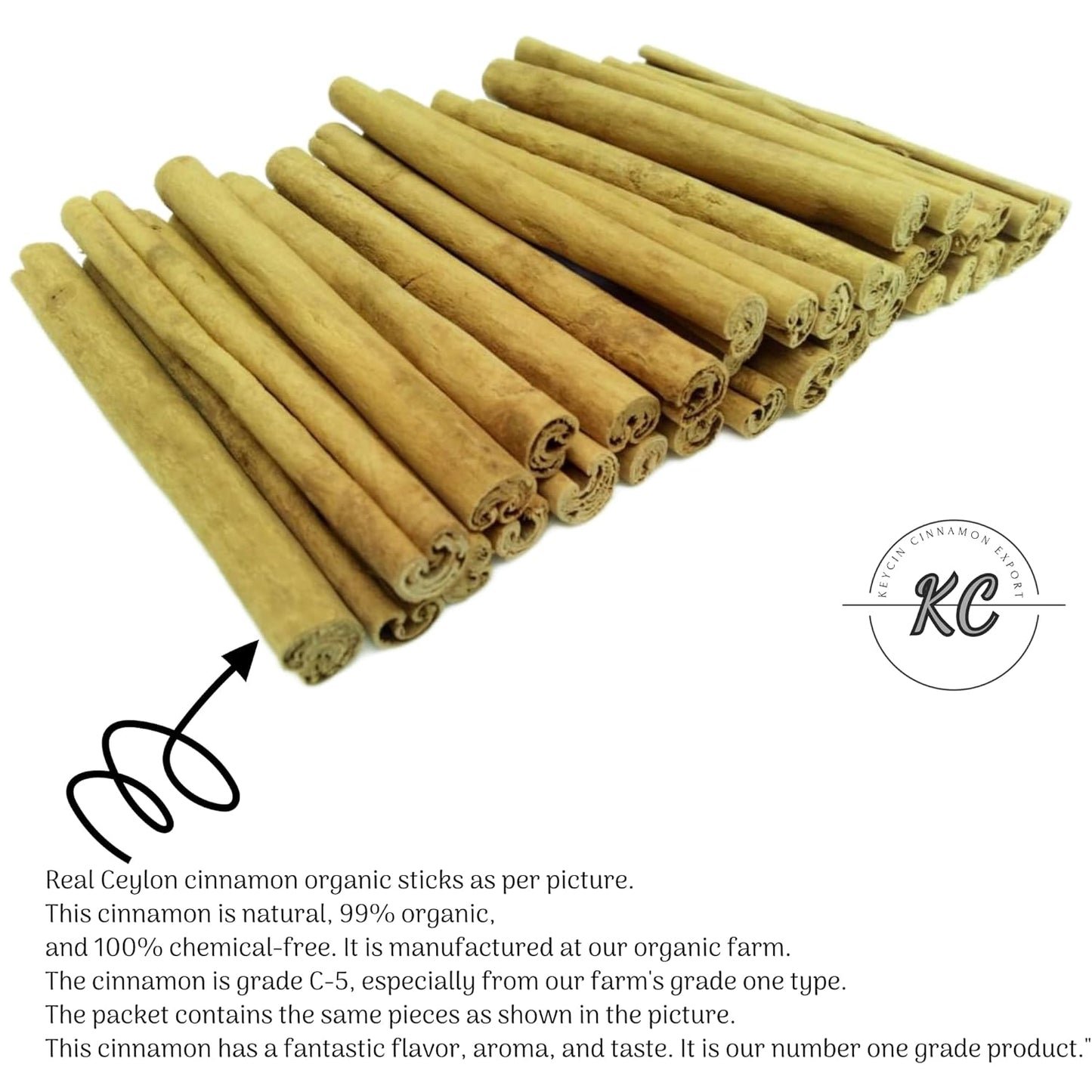 8-Ounce Premium Quality Organic Ceylon Cinnamon Sticks, 5-Inch Cinnamon Spice from Sri Lanka, True Cinnamon - Cinnamomum Verum. TLBH