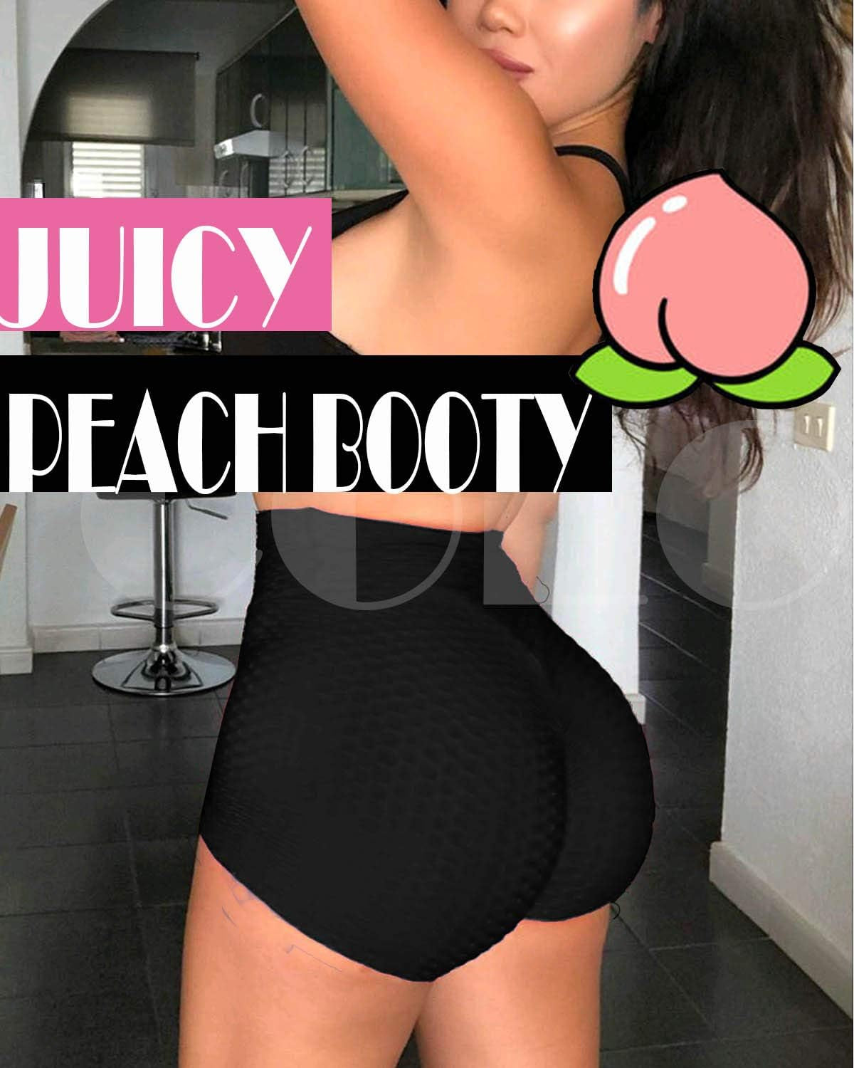 Booty Shorts Naughty Scrunch Butt Lifting Leggings Workout High Waisted Textured Bottom