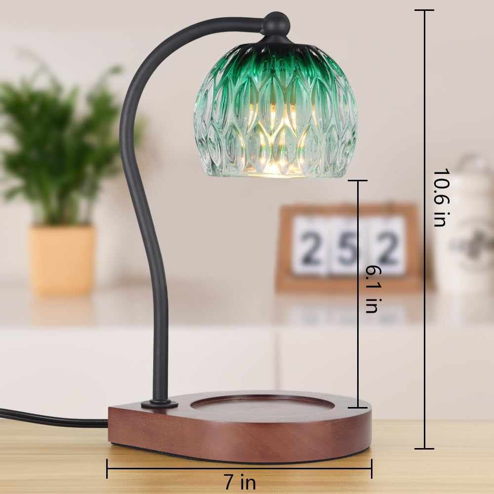 Dimmable Candle Warmer Lamp with Timer for Scented Jar Candles Electric Candle Wax Melt Warmer Suitable for Bedroom New Home Decor Christmas Birthday Gifts for Women Mom(With 2 Bulbs)