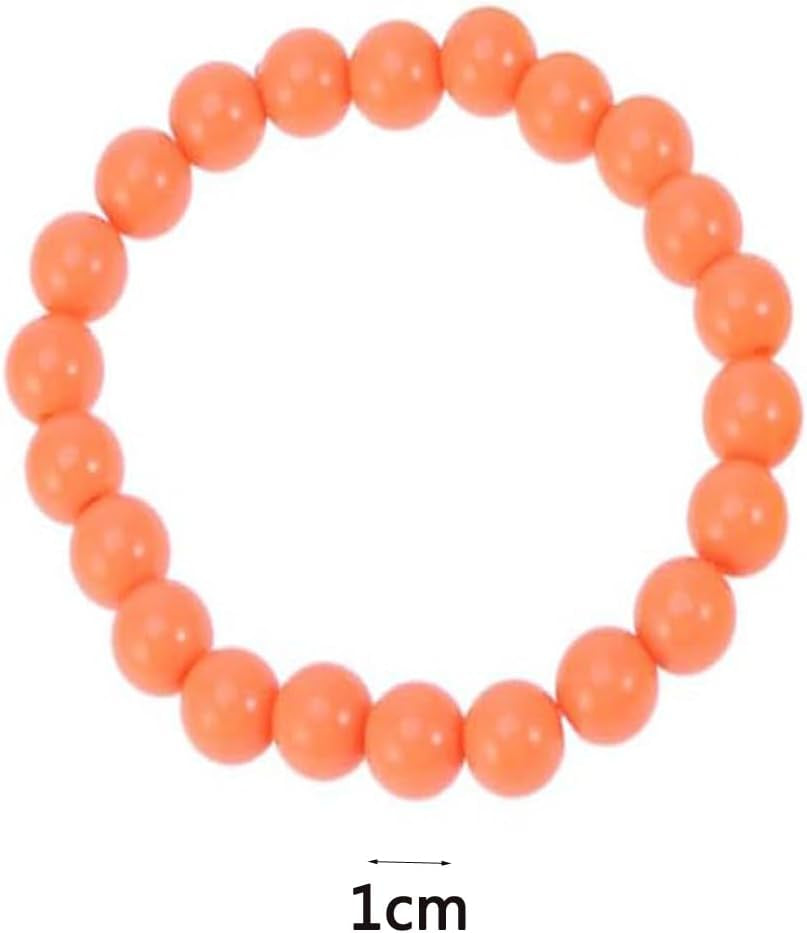 Neon Beads Beaded Bracelets for 70S 80S Party Dress Costume Accessories,4Pcs