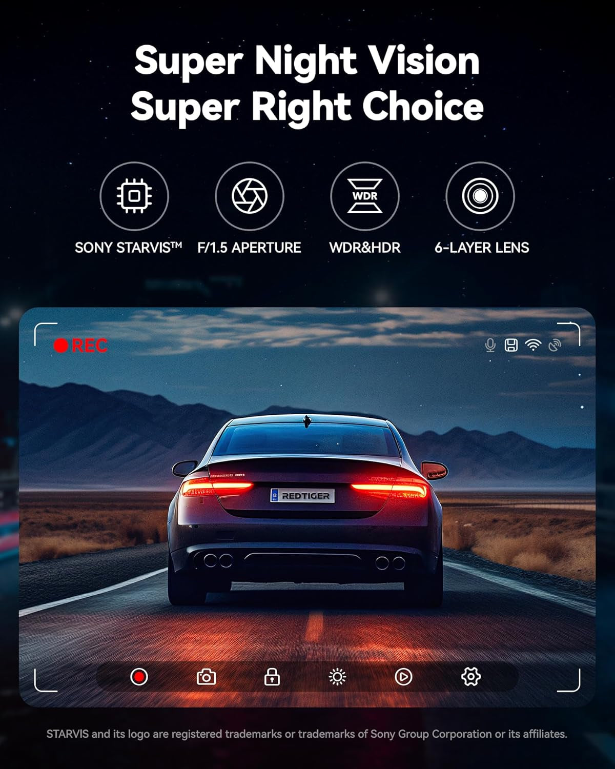 Dash Cam Front Rear, 4K/2.5K Full HD Dash Camera for Cars, Included 32GB Card, Built-In Wi-Fi GPS, 3.16” IPS Screen, Night Vision, 170°Wide Angle, WDR, 24H Parking Mode