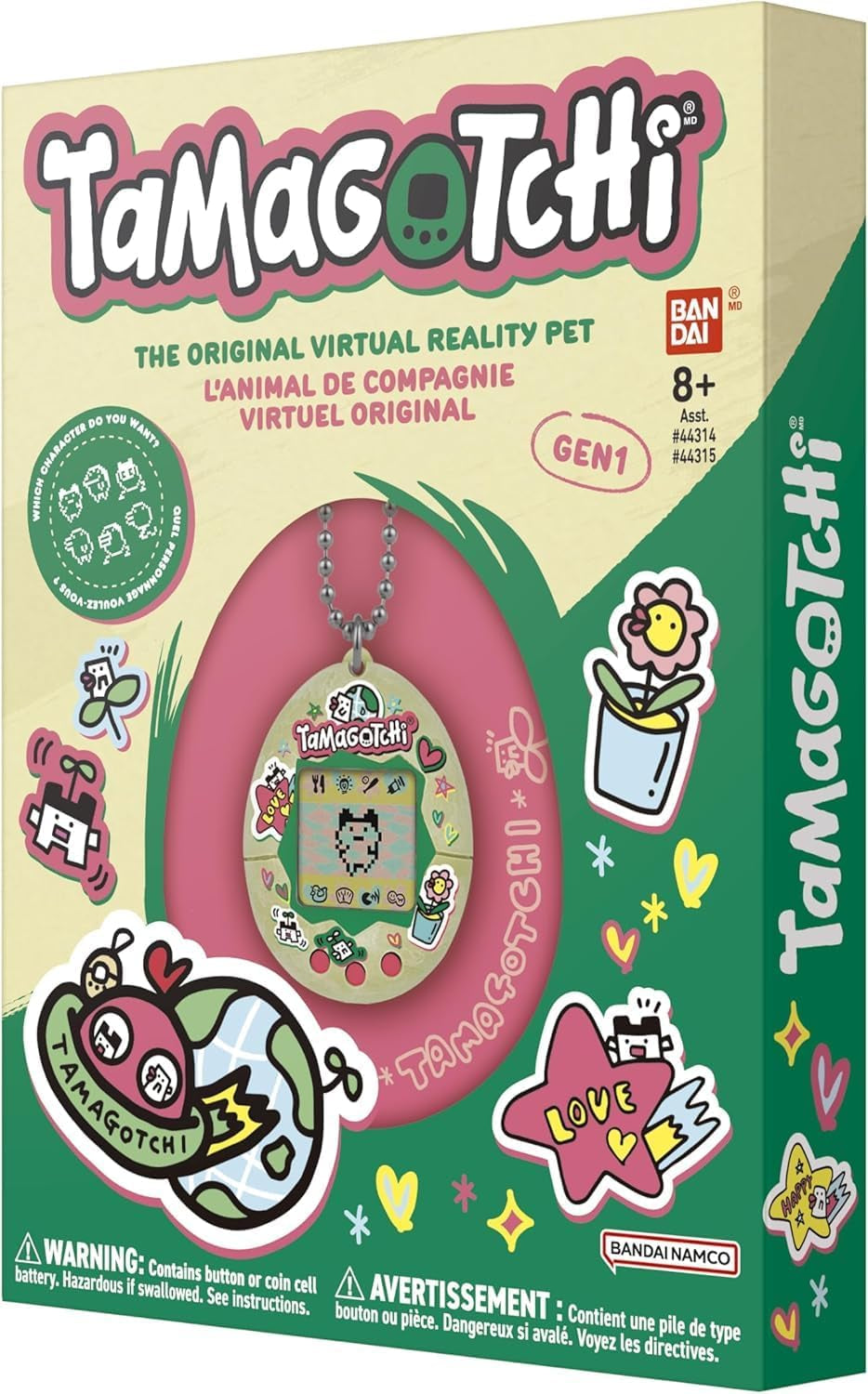 Bandai Original Sustainable Egg-Shell Digital Pet | Nurture and Raise Your Virtual Pet | Eco-Friendly Case | Includes Original Tama-Art Stickers | Retro 90S Japanese Kids’ Toy BanUK