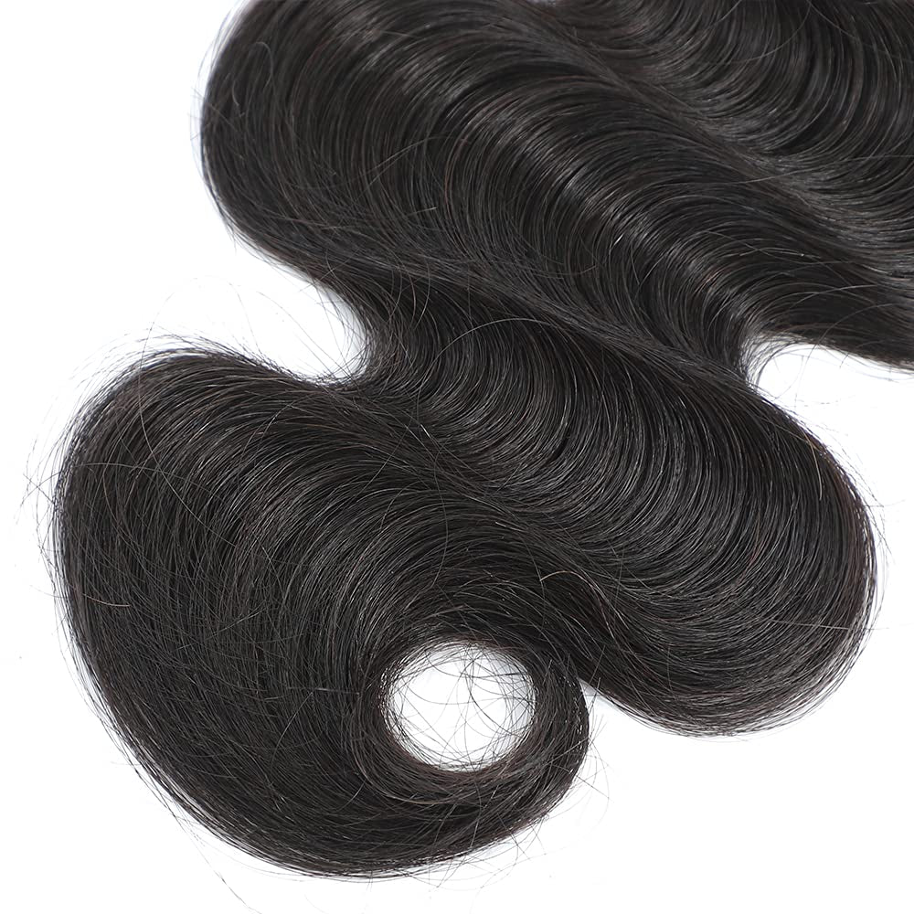 12A Brazilian Body Wave One Bundle 18Inch 100% Unprocessed Brazilian Virgin Body Wave Human Hair for Black Women Natural Black Brazilian Body Wave Human Hair Weft