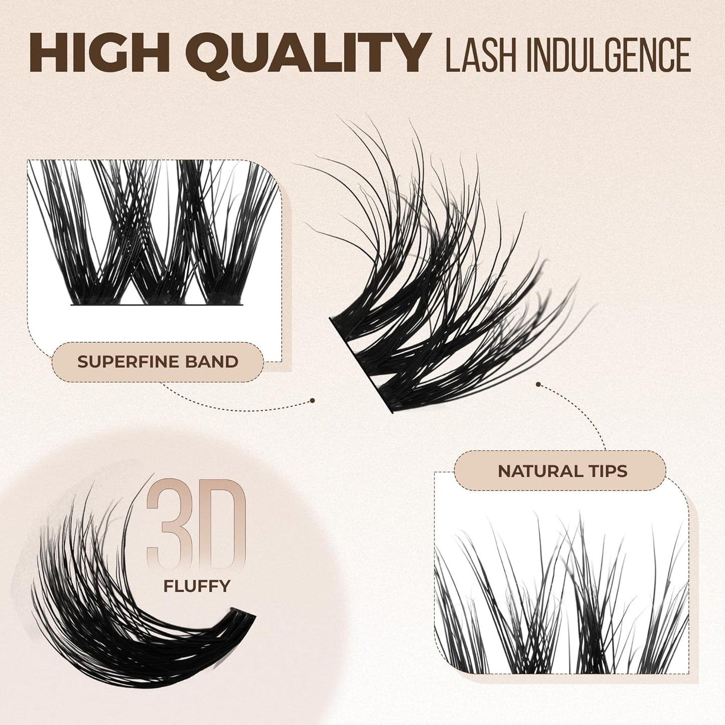 Cluster Lashes Wispy Cluster Eyelash Extensions 3D DIY Lash Clusters 10-16Mm Multilayered Eyelash Clusters, Reusable Fluffy Individual Lashes Cluster(Ml 11)