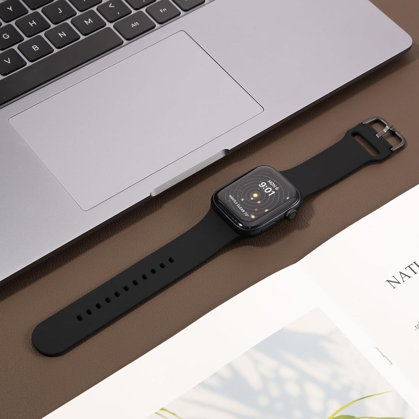 Silicone Band for Men and Women,Compatible with Apple Watch Band 38Mm 40Mm 41Mm 42Mm 44Mm 45Mm 49Mm,Sports Waterproof for Iwatch Bands Series 9 8 7 6 5 4 3 2 1 SE Ultra.