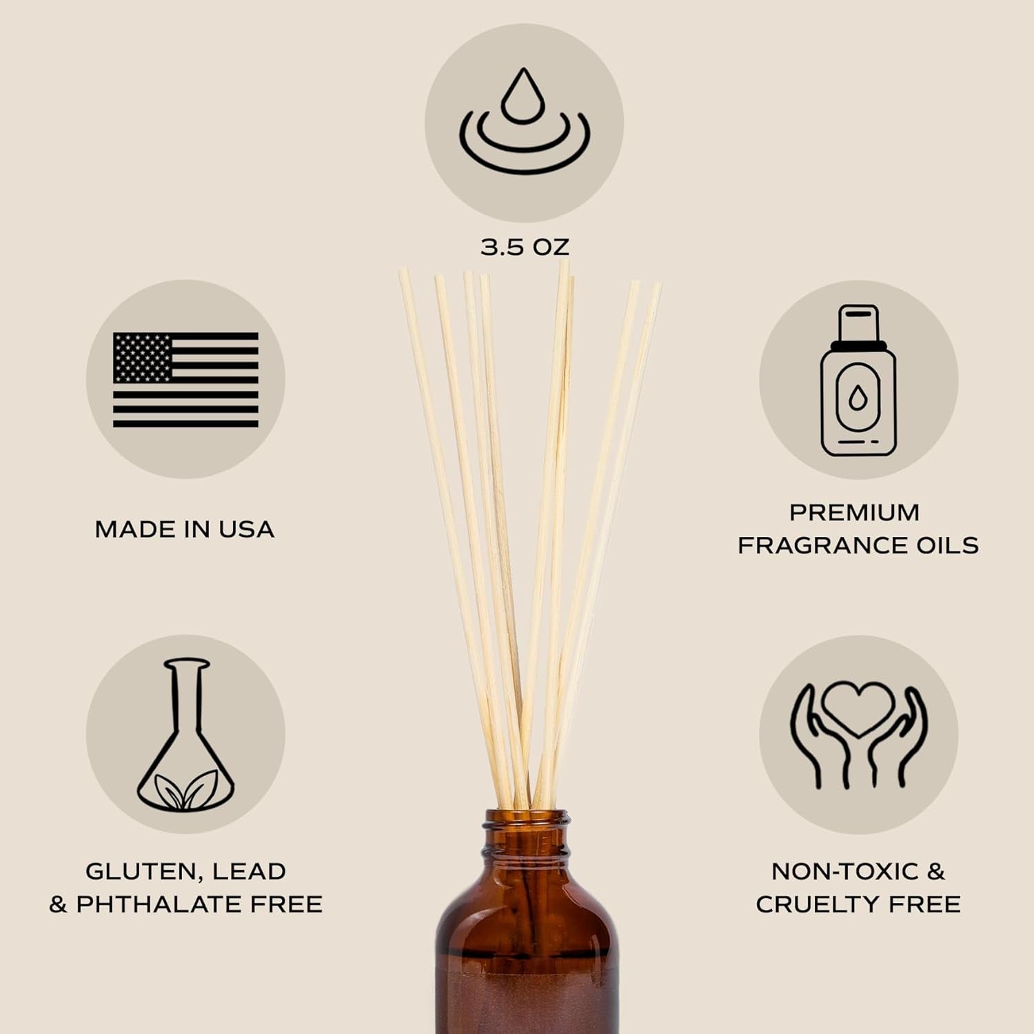 Christmas Tree Amber Reed Diffuser Set | Spruce, Pine Needles, Evergreen, and Spearmint Scented Diffusers for Home | Christmas Gift | Air Freshener | Essential Oils | Home Décor
