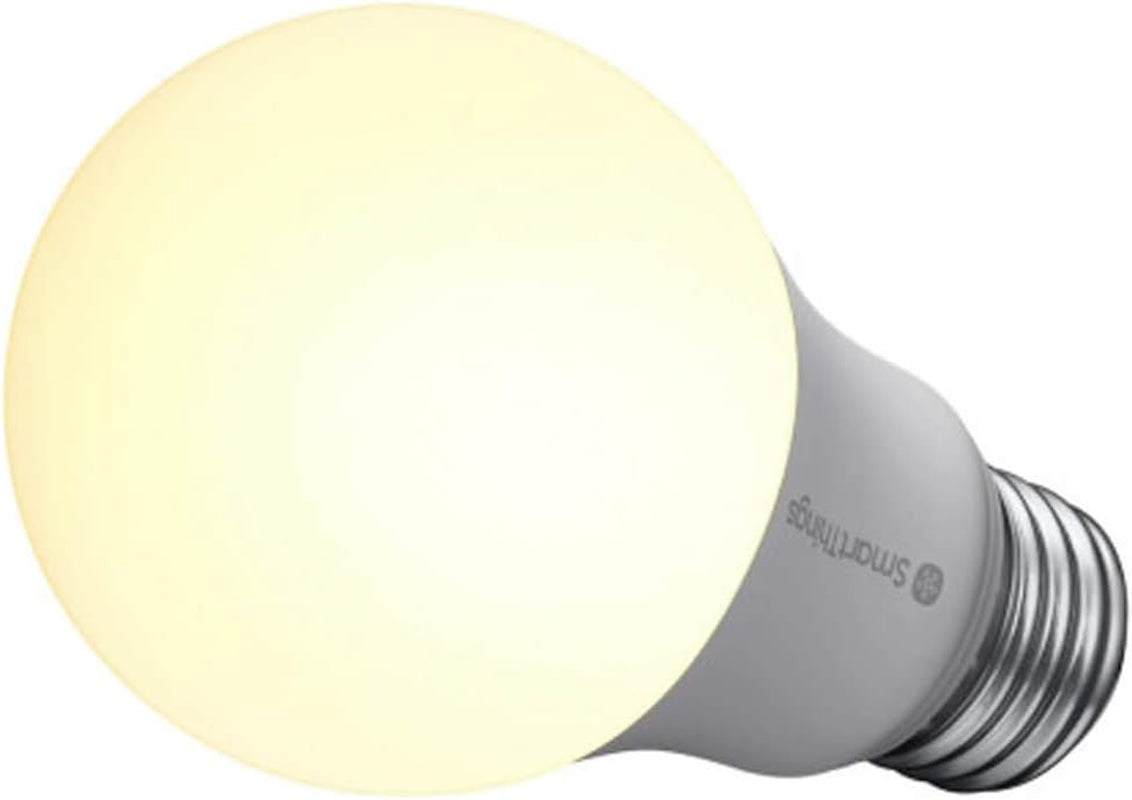 Smartthings Smart LED Light Bulb for Connected Home | Energy Efficient, Dimmable | Hub Required, Voice Control Compatible with Alexa, Google, or Bixby | Warm White (8ZA-A806ST-Q4R)