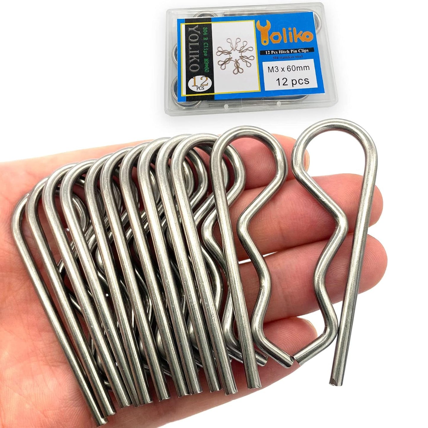 6 Pcs Heavy Duty Hitch Pins Clip R Clips Spring Retaining Wire Hair Pins Cotter Pin Strong Spring Rubber-Coated Grip R Clip for Trailer Tractors Mower Carts Truck Pin Clip M3.5X75Mm TRUCK DRIVER