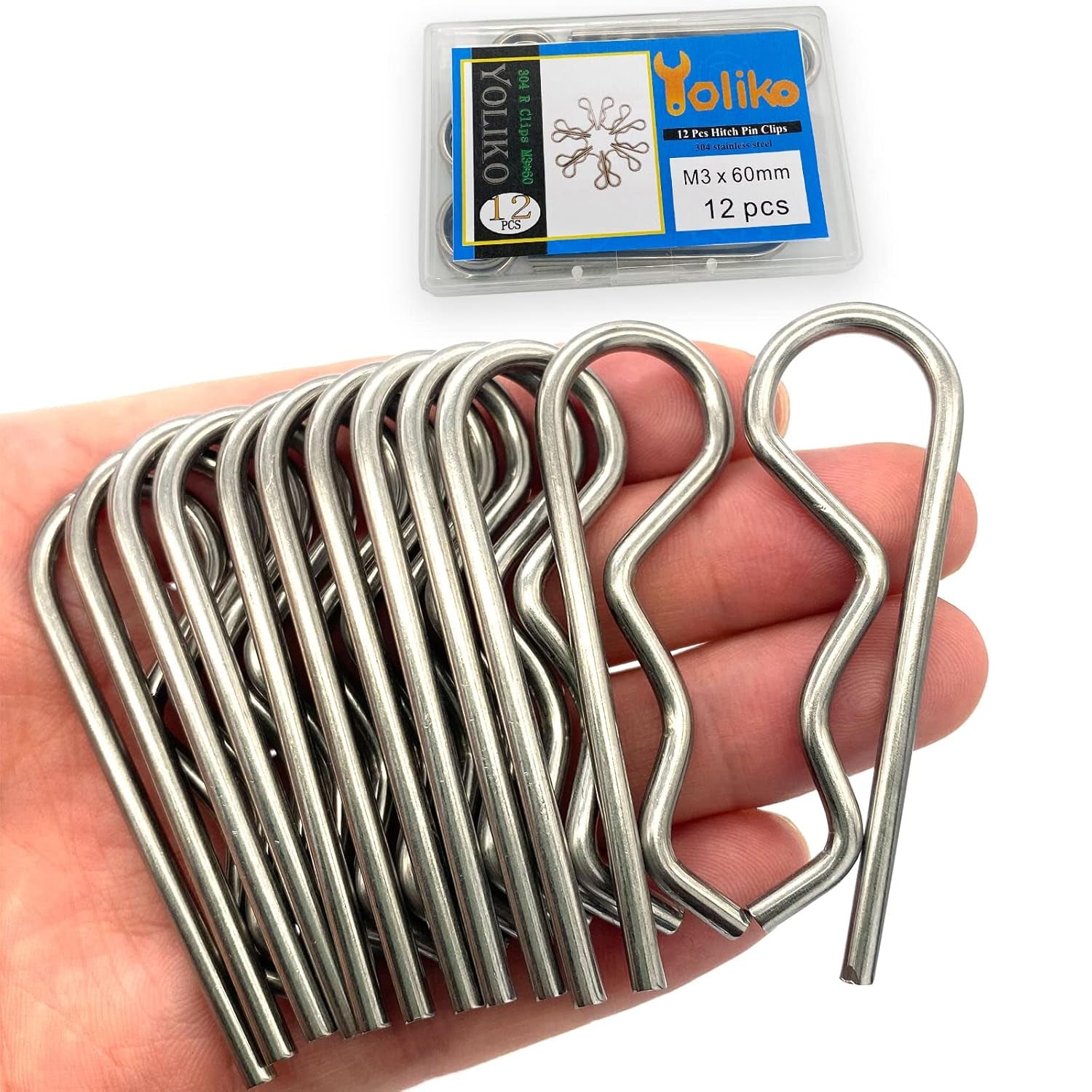 6 Pcs Heavy Duty Hitch Pins Clip R Clips Spring Retaining Wire Hair Pins Cotter Pin Strong Spring Rubber-Coated Grip R Clip for Trailer Tractors Mower Carts Truck Pin Clip M3.5X75Mm TRUCK DRIVER