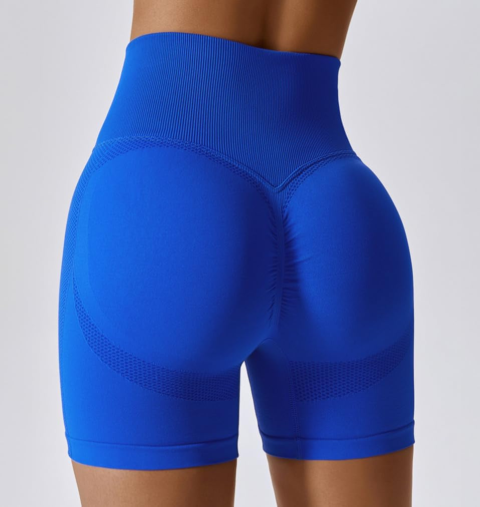 Women'S Workout Shorts Gym Biker Shorts Scrunch Butt Lifting, Buttery Soft Seamless Yoga Shorts