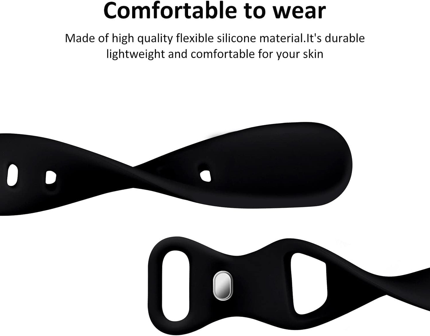 6 Pack Bands Compatible with Apple Watch 38Mm 40Mm 41Mm 42Mm 44Mm 45Mm 49Mm, Slim Thin Narrow Replacement Soft Silicone Sport Strap for Iwatch Series Ultra/Ultra 2 9/8/7/6/5/4/3/2/1 SE Women Men