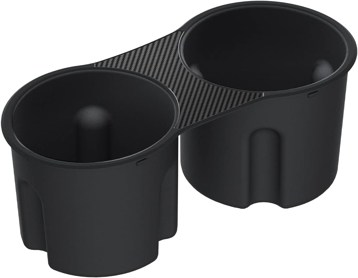 Center Console Cup Holder Insert Relaxed Grip (Up to Trenta Cups) Designed for Tesla Model 3 and Y 2024/2023/2022 [Not Compatible with Model 3 2024 (Highland)]