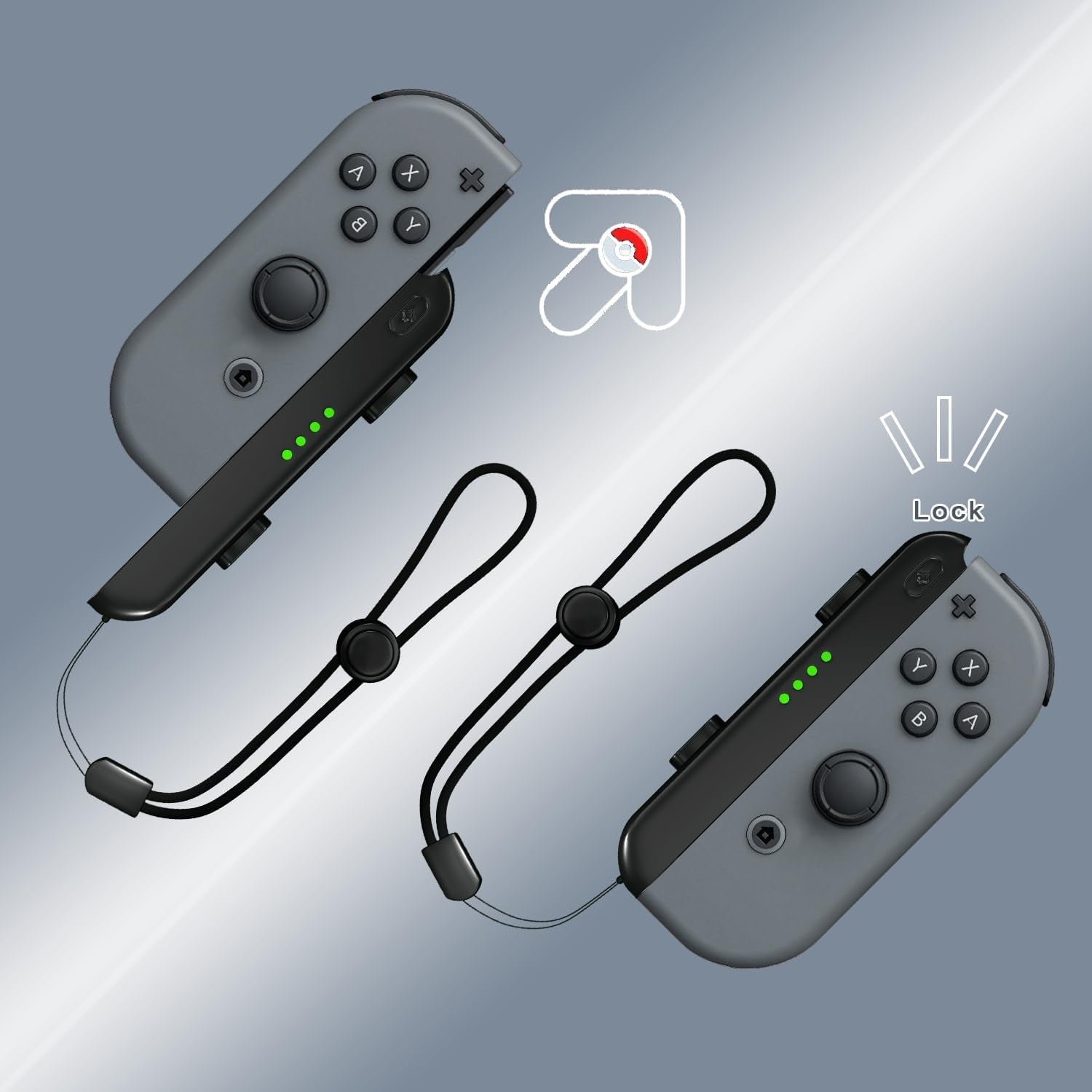 2 Pack Wrist Strap for Switch Joycon - Replacement Accessories for Joy Con Straps (Black)