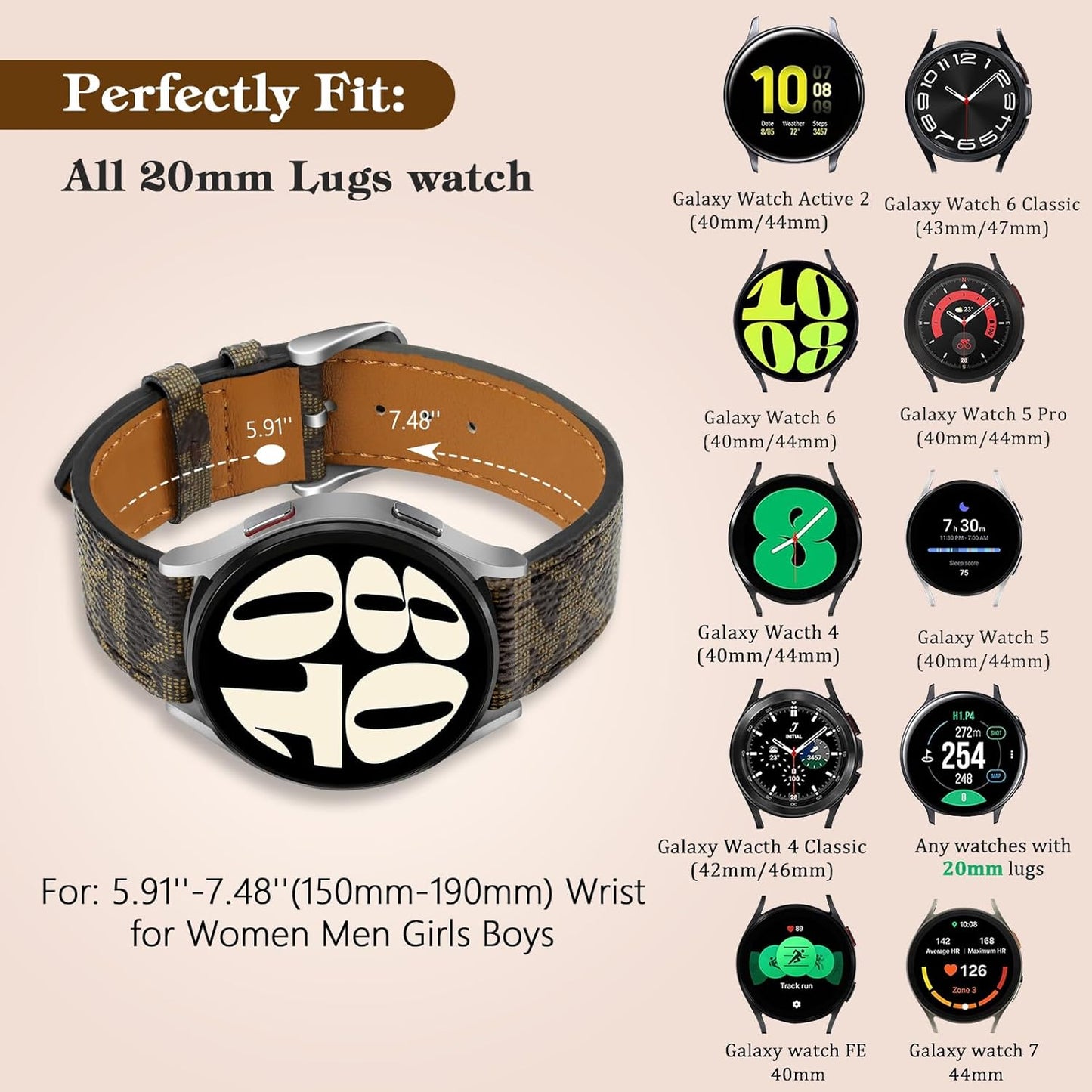 Compatible with Apple Watch Band 49Mm 45Mm 44Mm 42Mm 41Mm 40Mm 38Mm for Women Men, Classic Designer Leather Replacement Strap for Apple Iwatch Ultra/Ultra 2 Series SE SE2 9/8/7/6/5/4/3/2/1